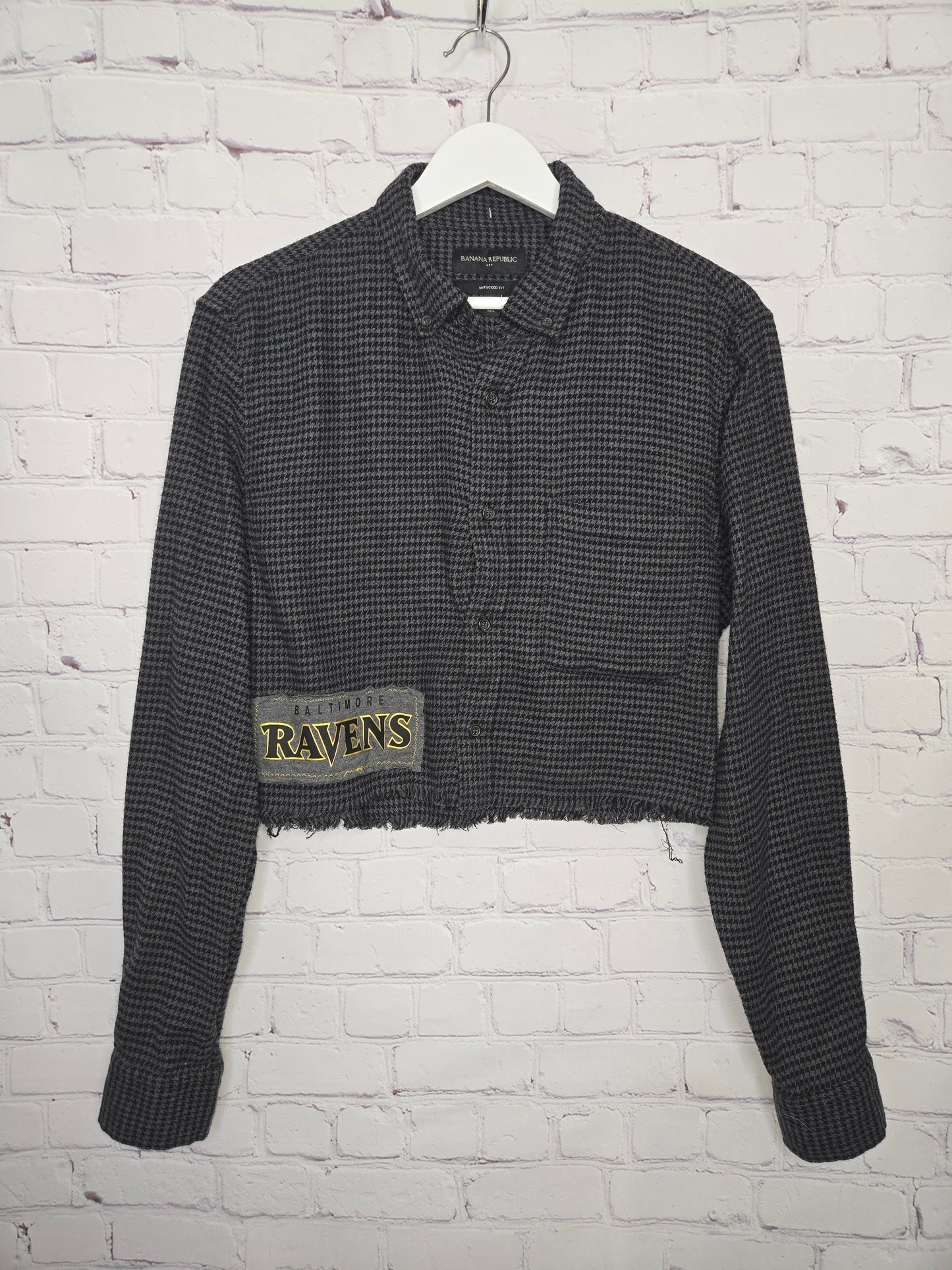 Baltimore Ravens Crop Flannel