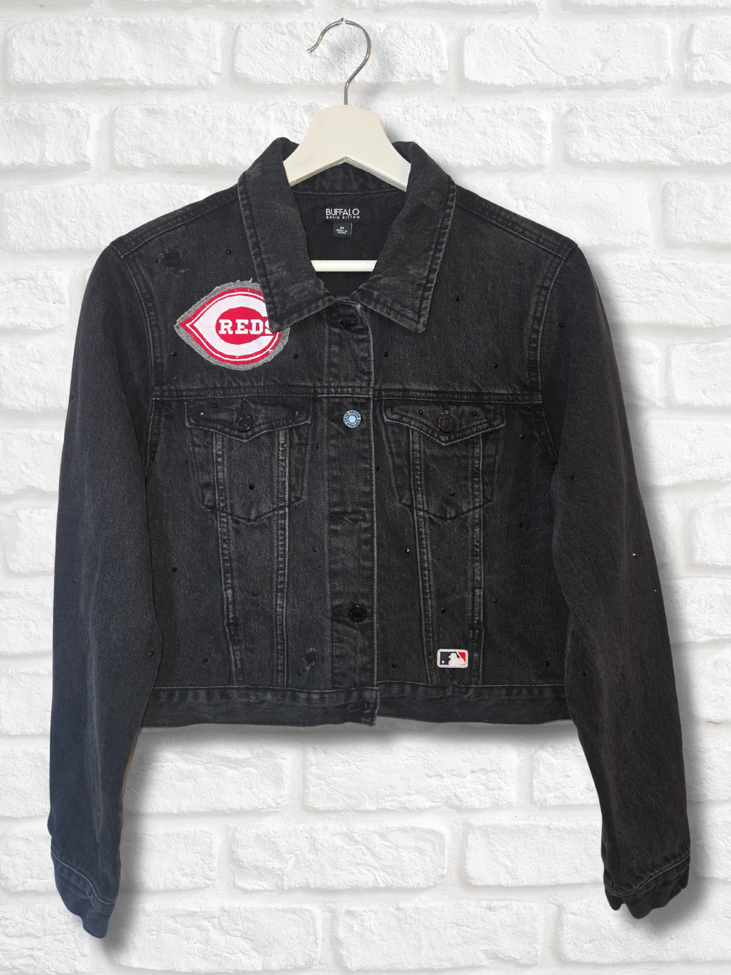 Cincinnati Reds Crop Rhinestone Jacket