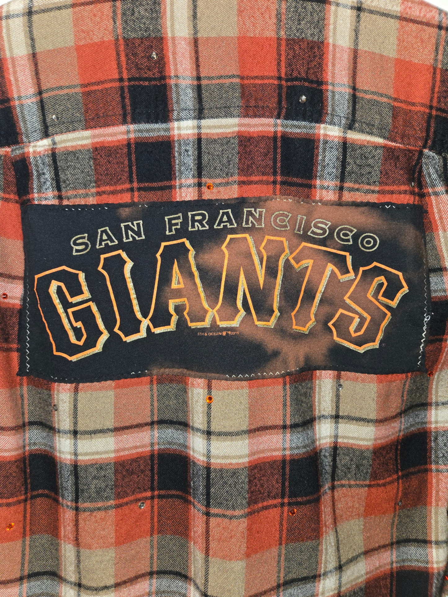 San Francisco Giants Rhinestone Crop Flannel