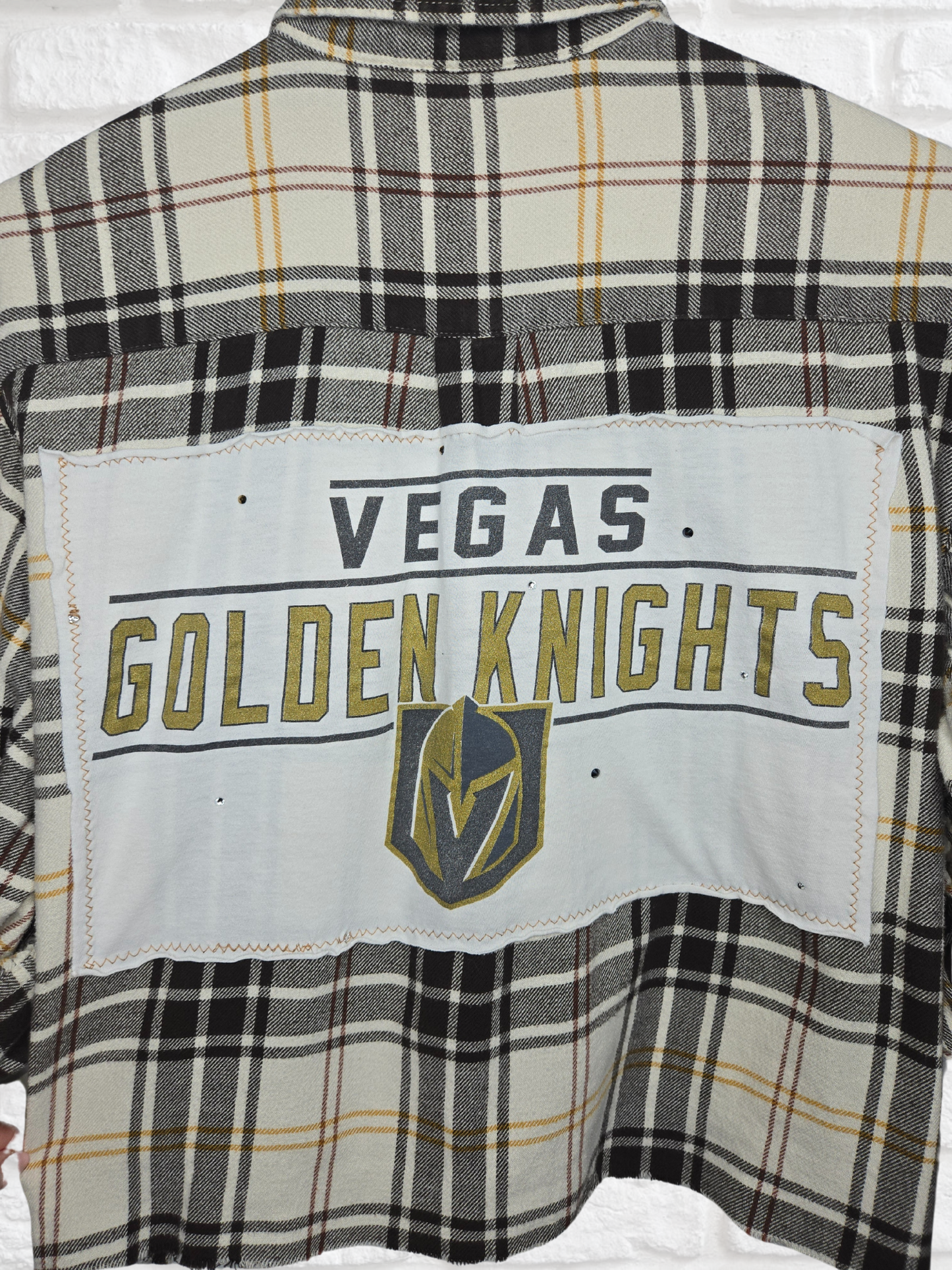 Vegas Golden Knights Crop Flannel
