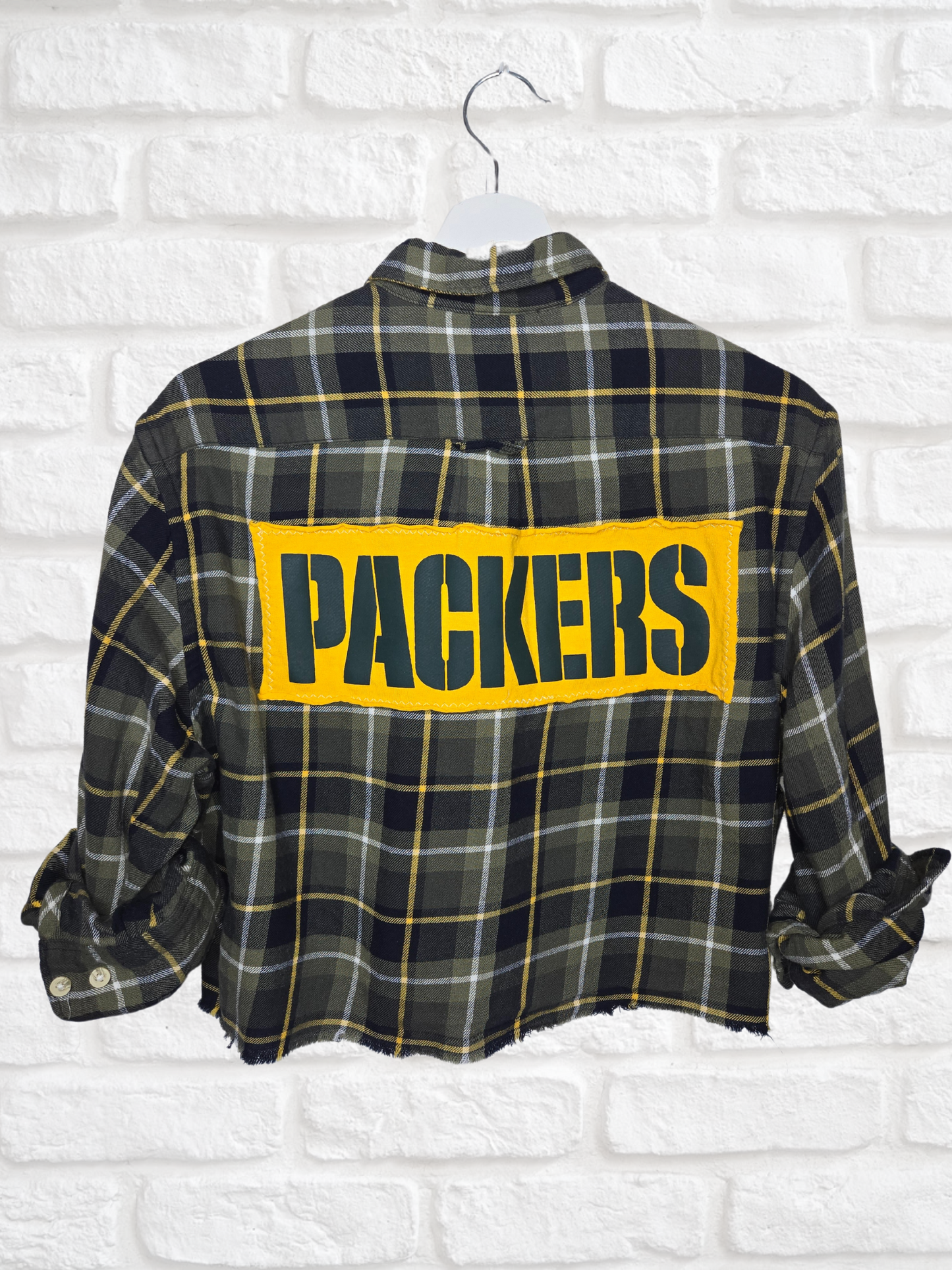 Green Bay Packers Crop Flannel