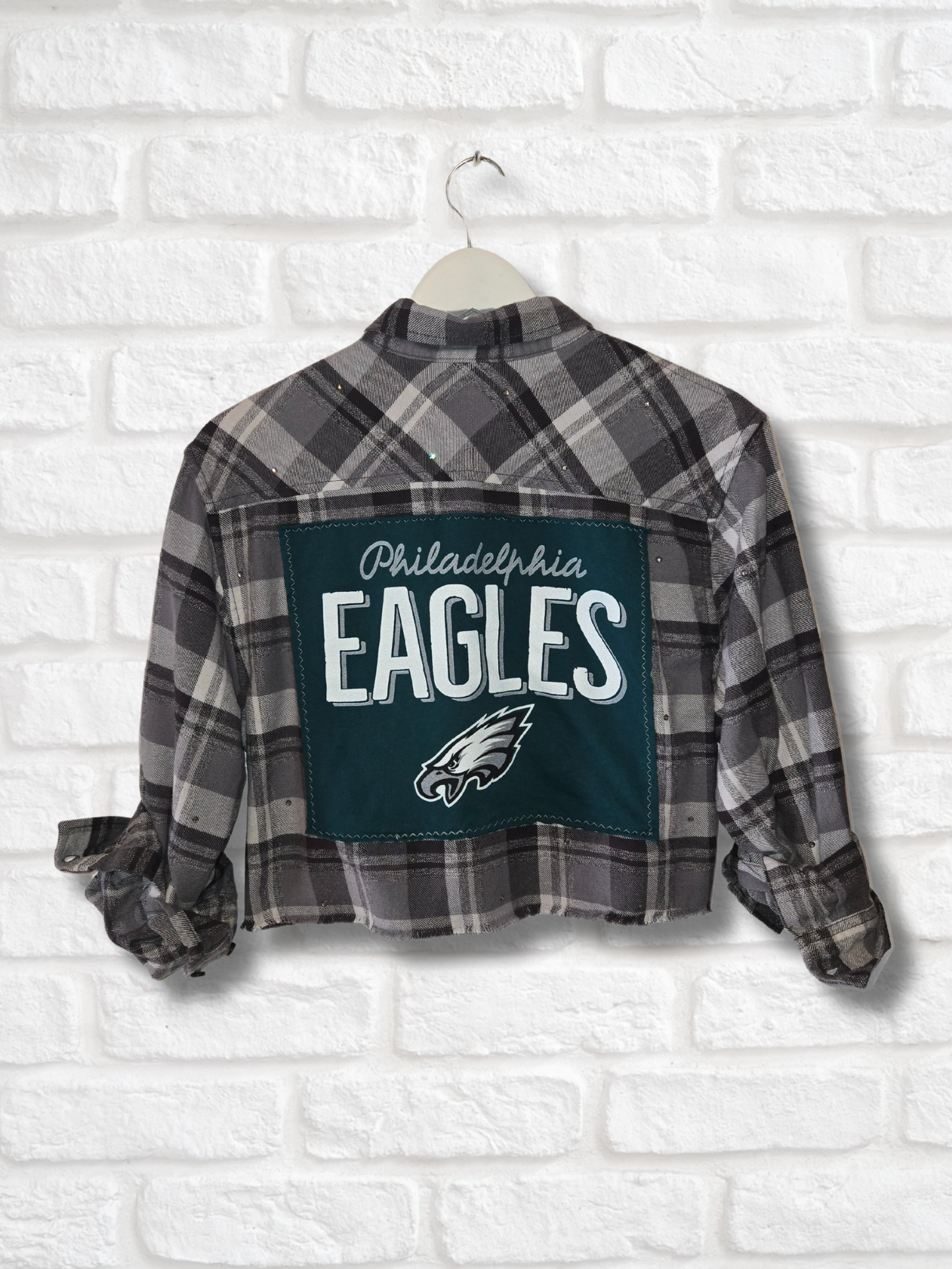 Philadelphia Eagles Crop Flannel