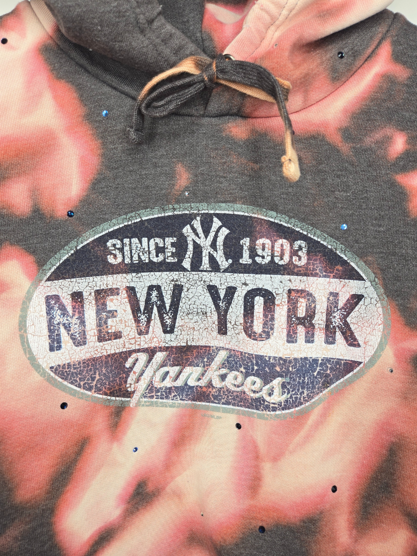 New York Yankees Crop Hoodie