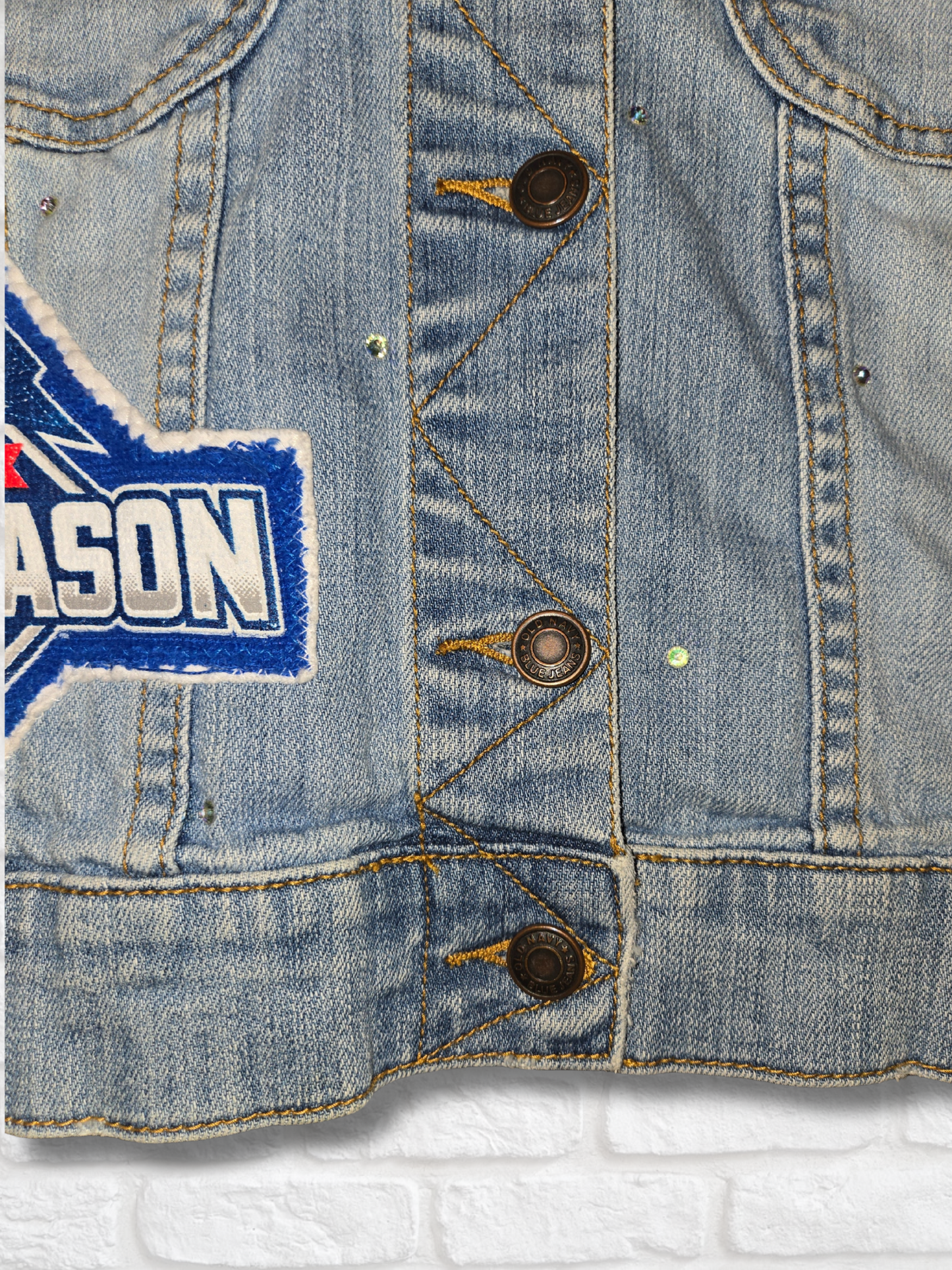 Los Angeles Dodgers Crop Denim Jacket