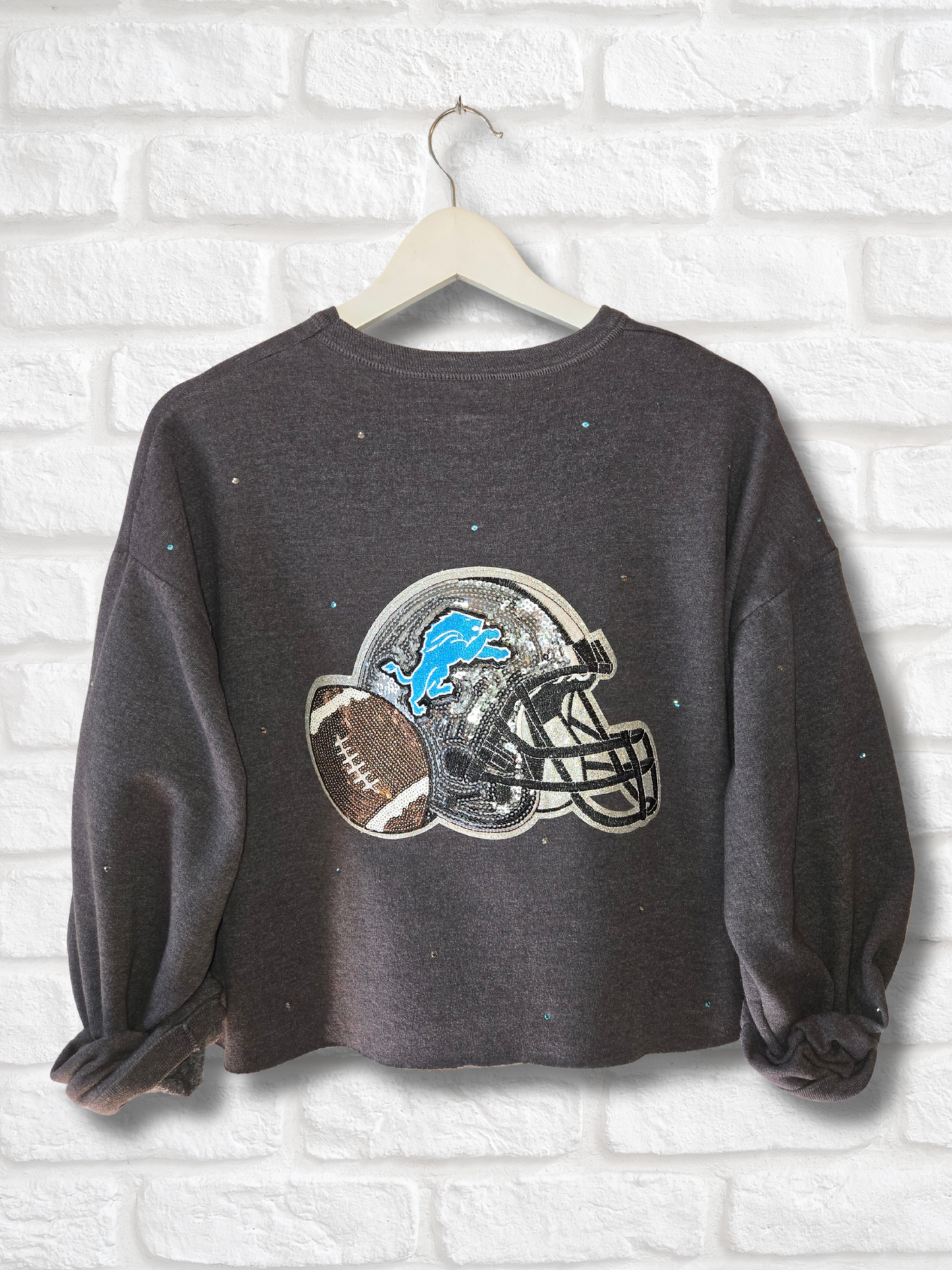 Detroit Lions Crop Zip-Up Sweatshirt