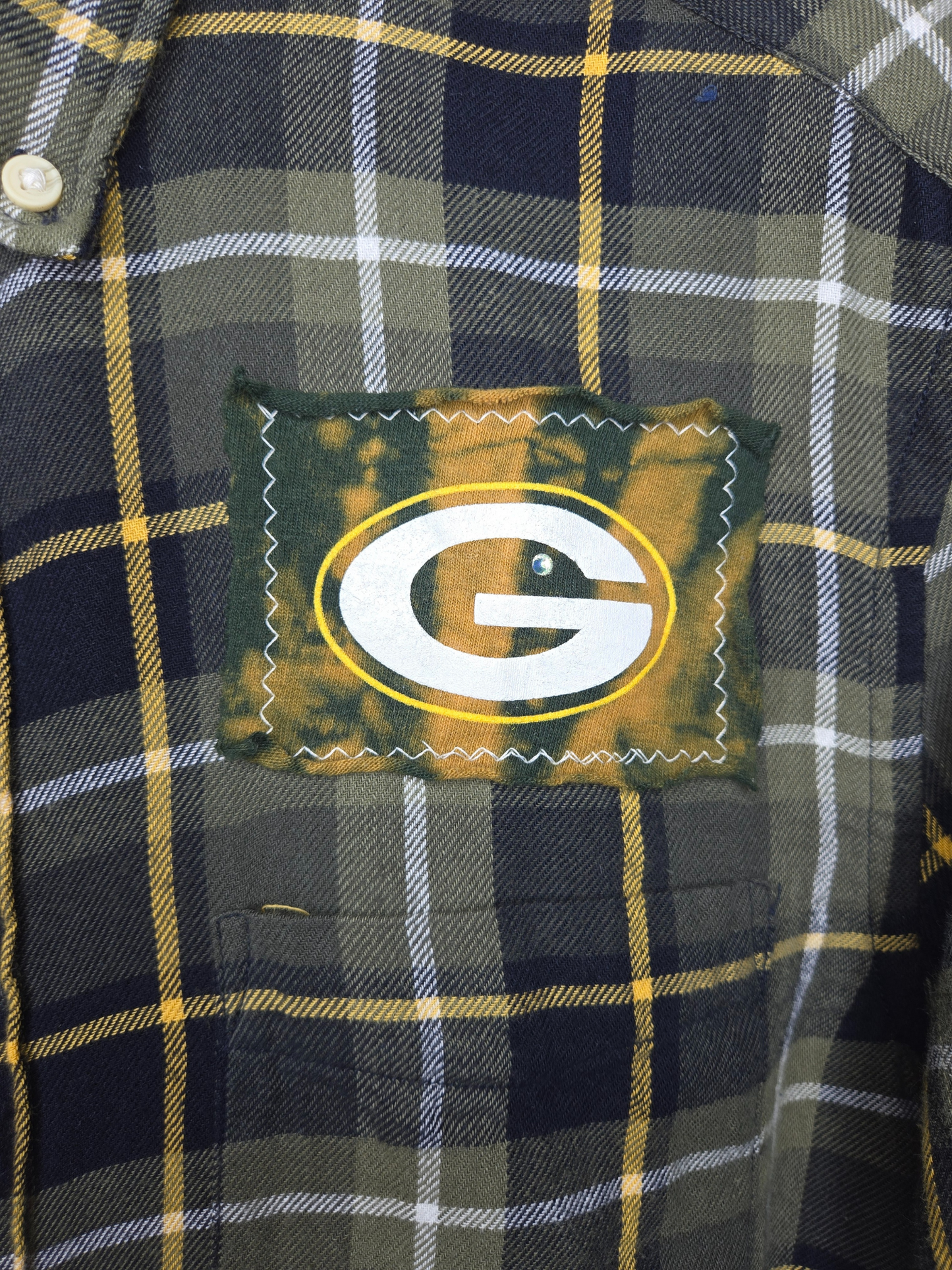 Green Bay Packers Crop Flannel