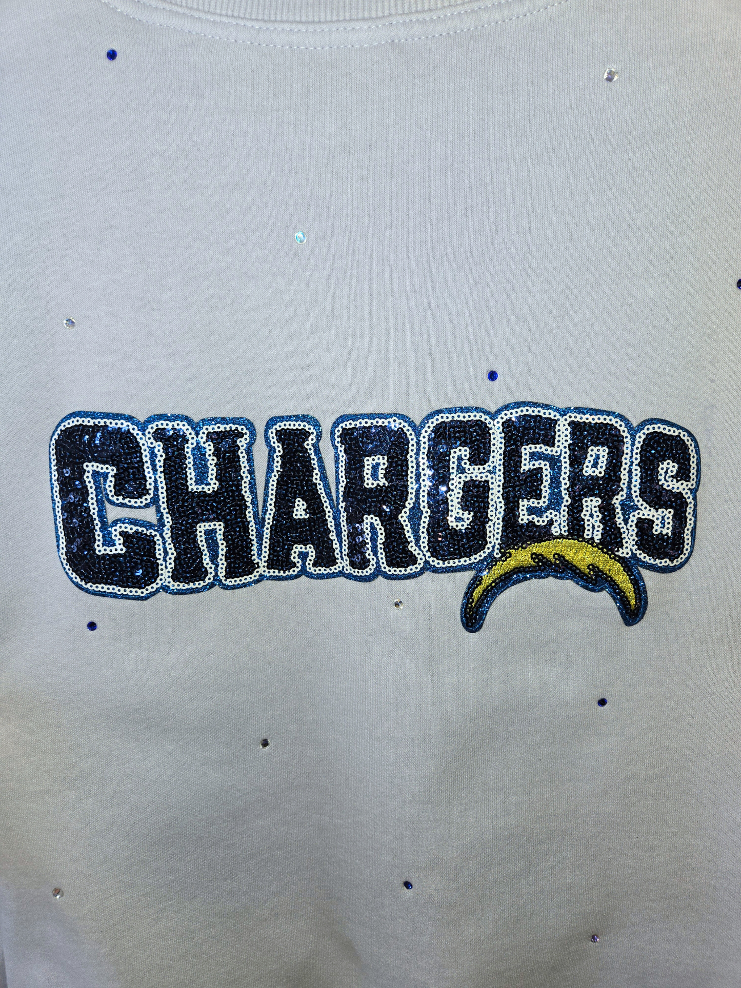 Los Angeles Chargers Crop Zip-Up Sweatshirt
