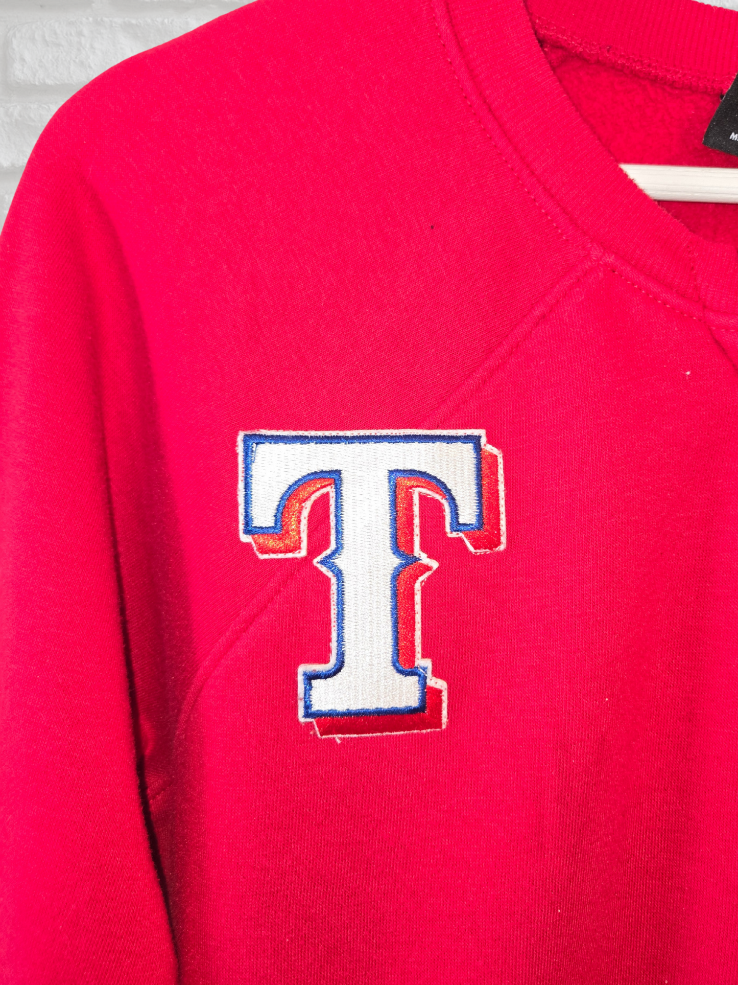 Texas Rangers Crop Zip-Up Sweatshirt