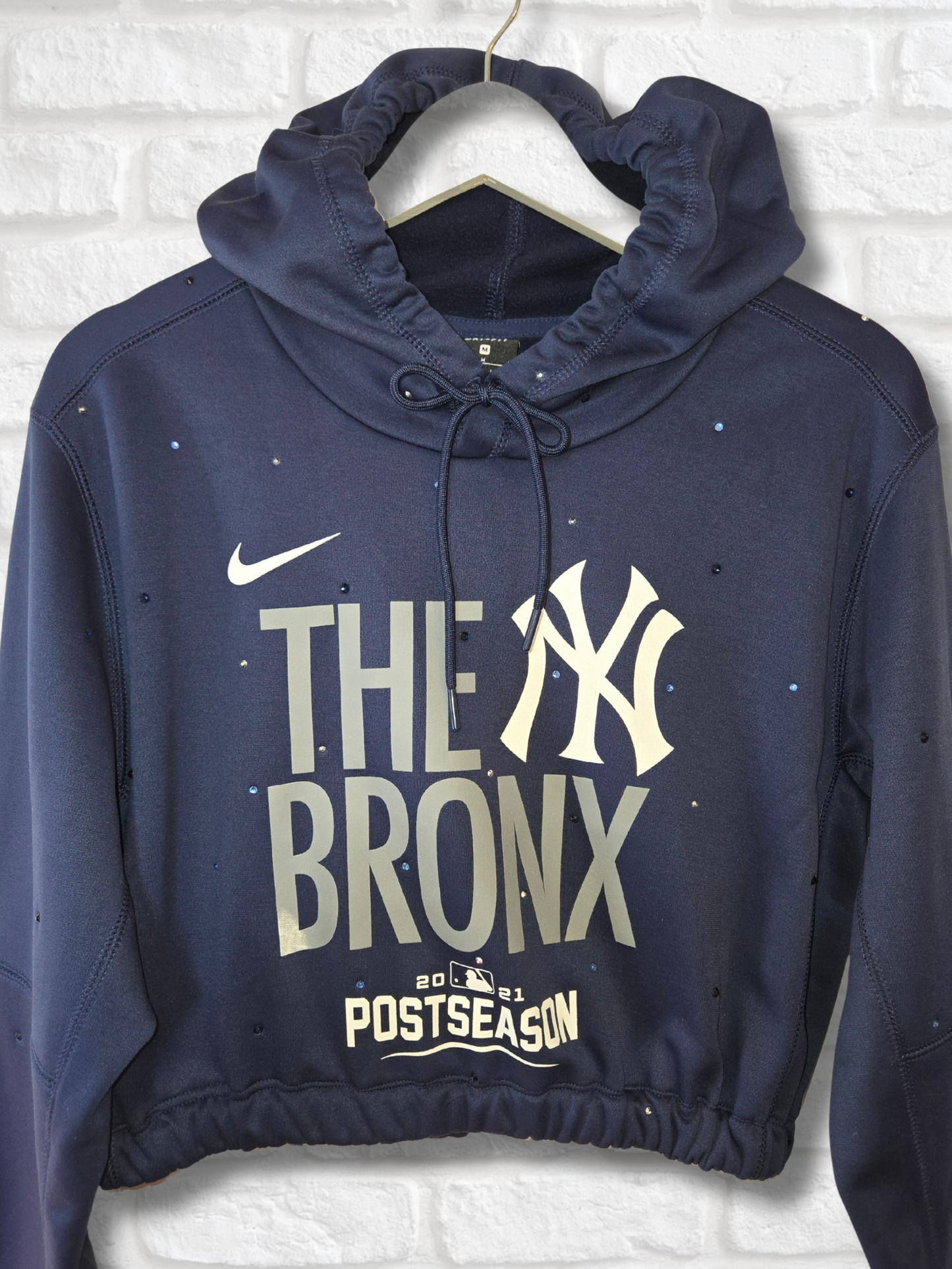 New York Yankees Crop Hoodie