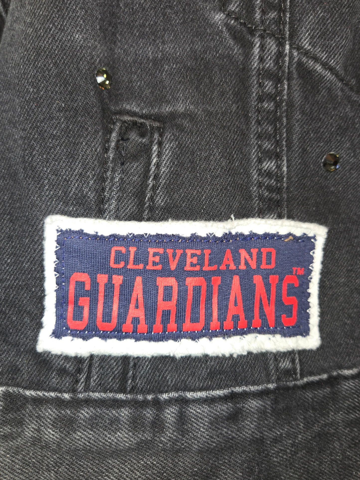 Cleveland Guardians Crop Denim Jacket