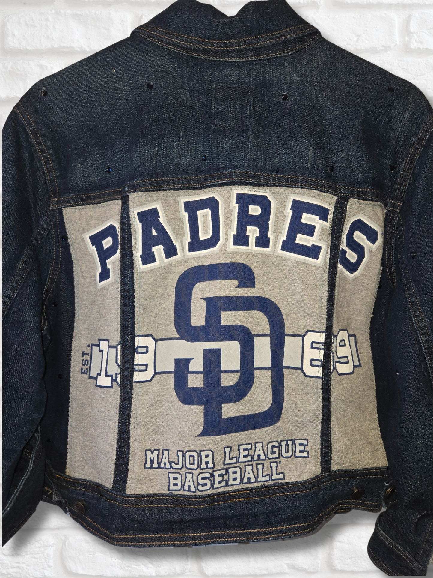 San Diego Padres Crop Denim Jacket