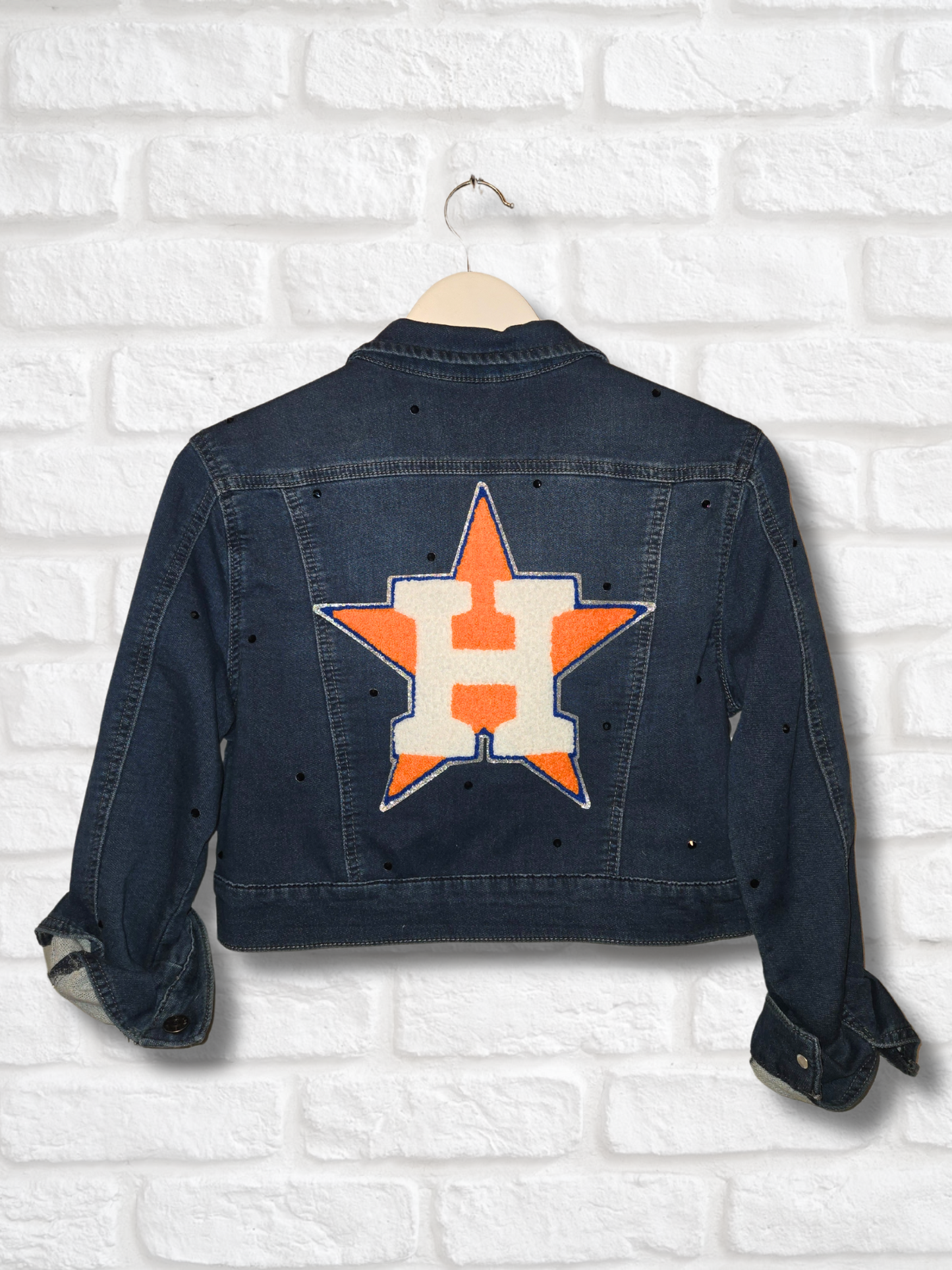 Houston Astros Rhinestone Crop Jacket