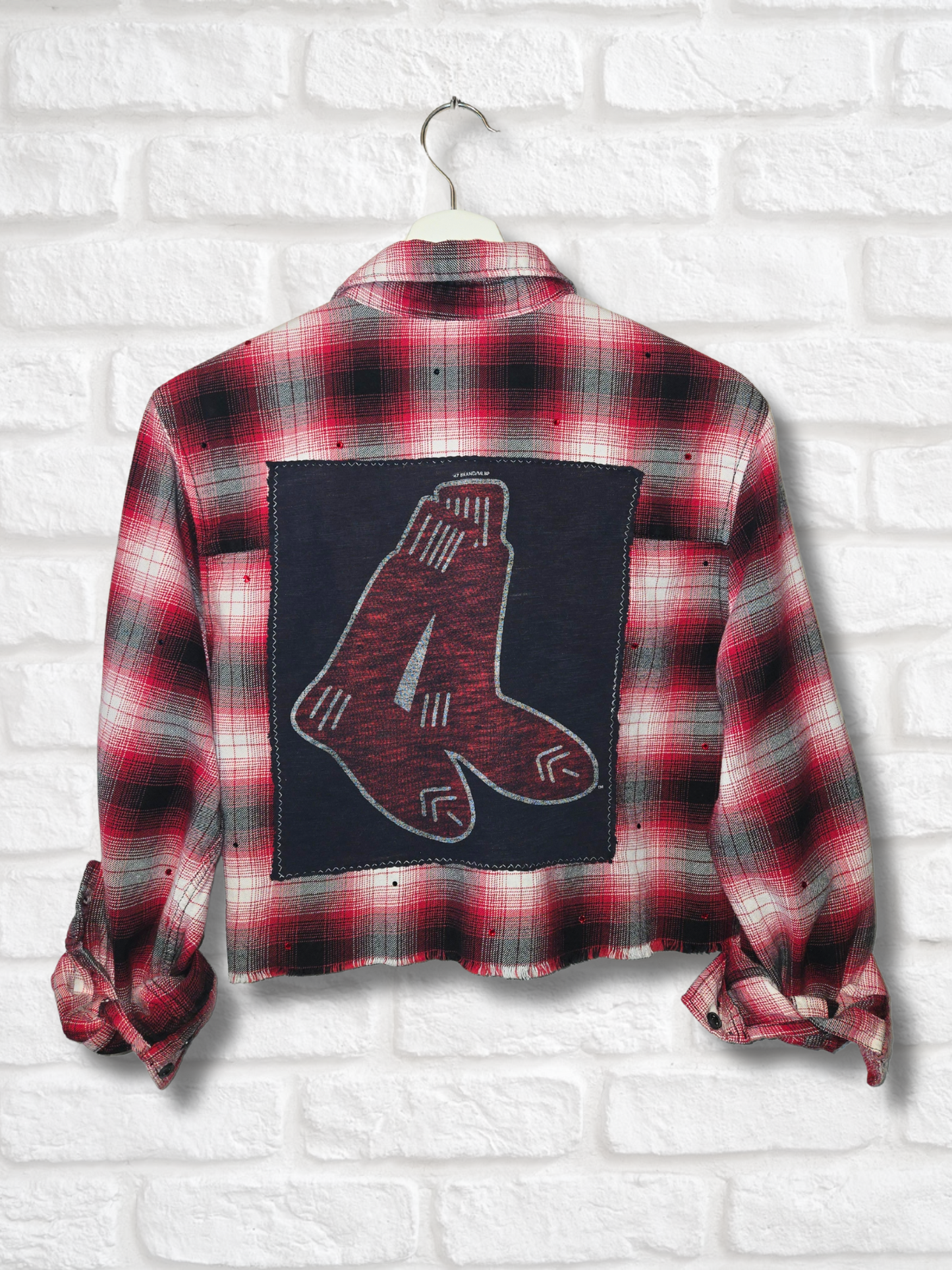 Boston Red Sox Crop Flannel