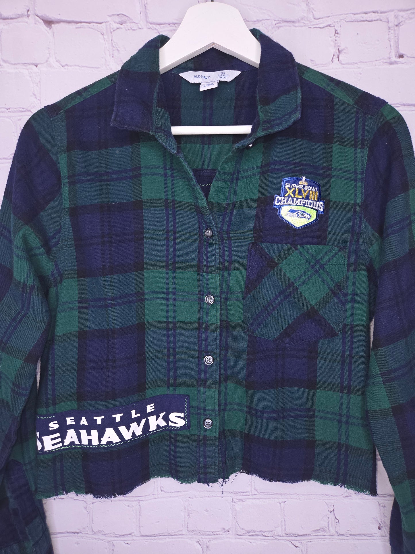 Seattle Seahawks Crop Flannel