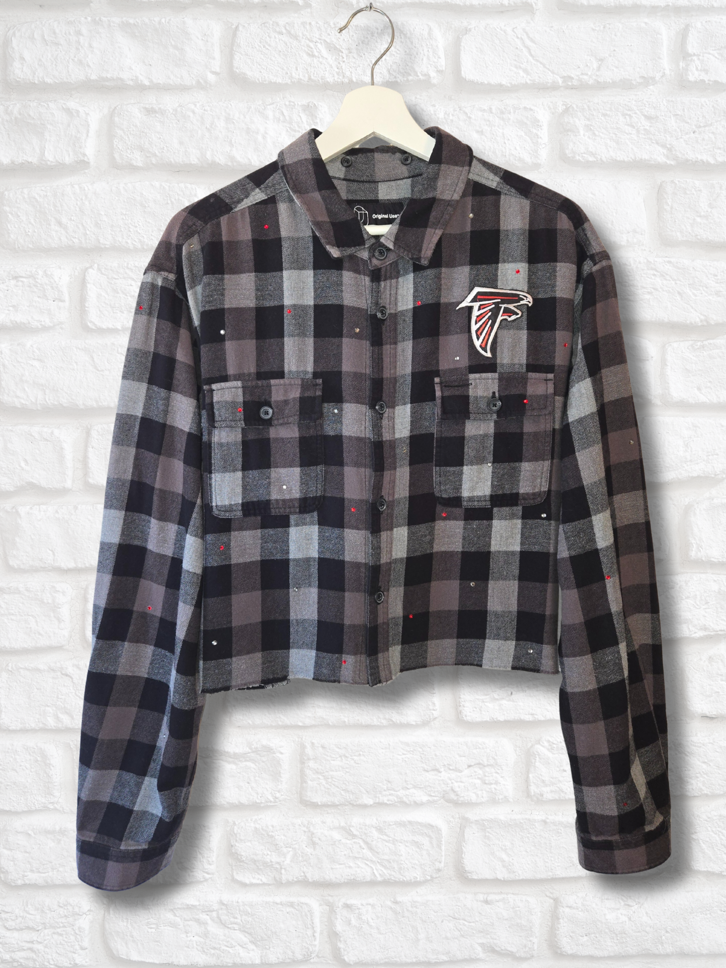 Atlanta Falcons Crop Flannel