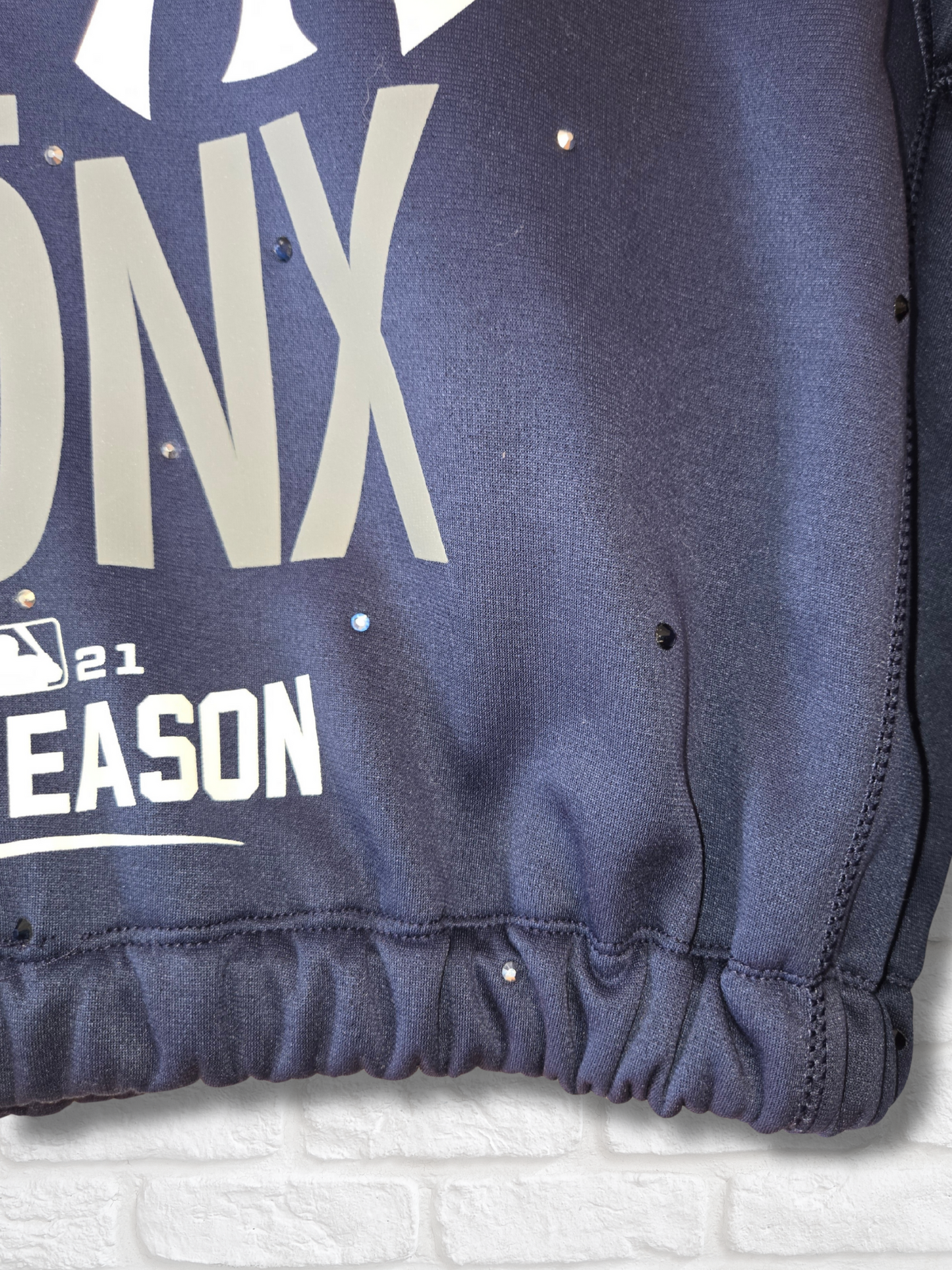 New York Yankees Crop Hoodie