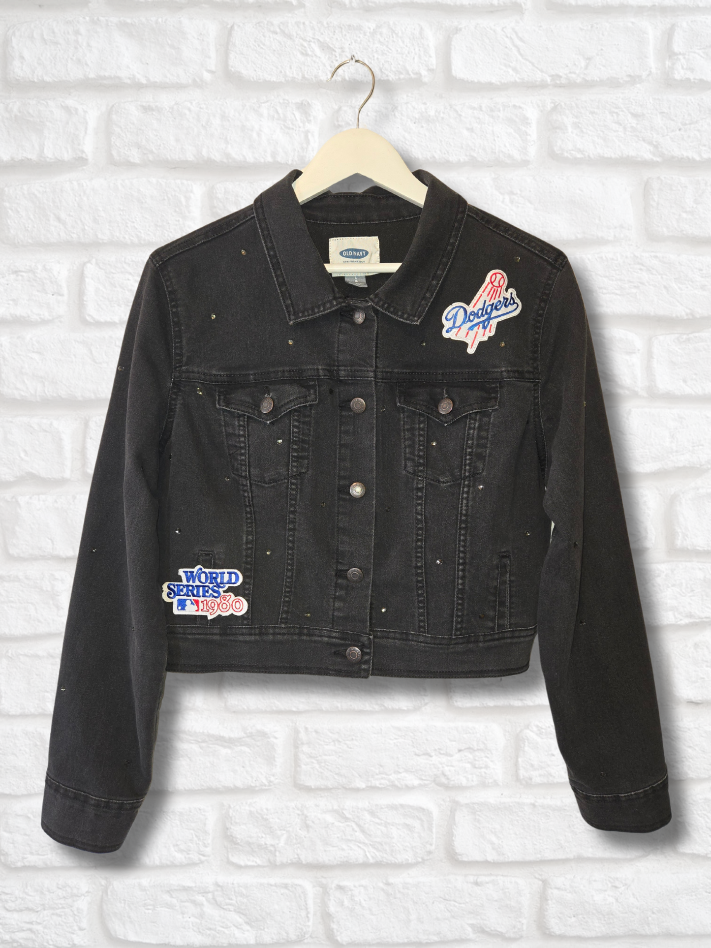 Los Angeles Dodgers Crop Denim Jacket