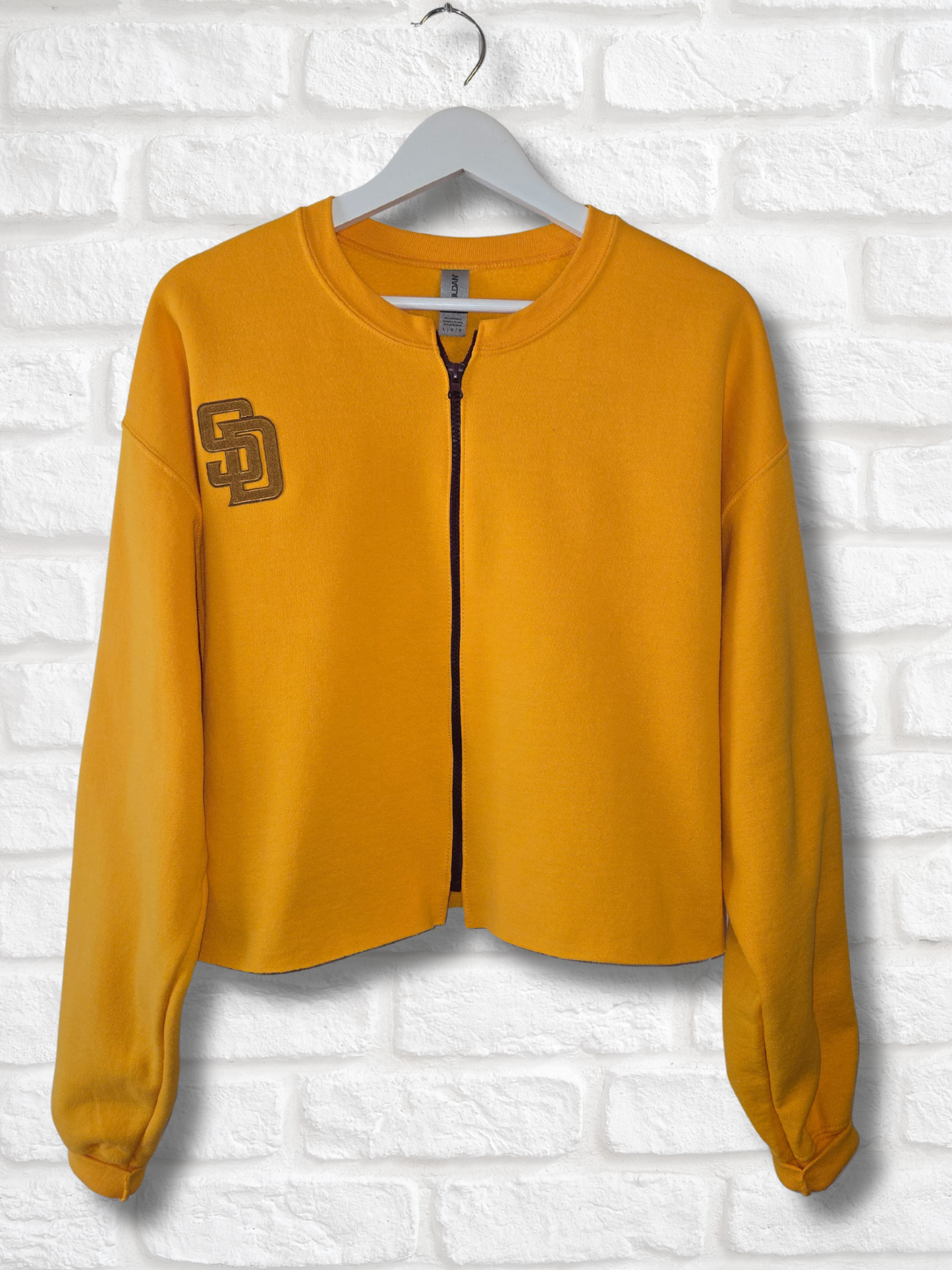 San Diego Padres Zip-Up Crop Sweatshirt