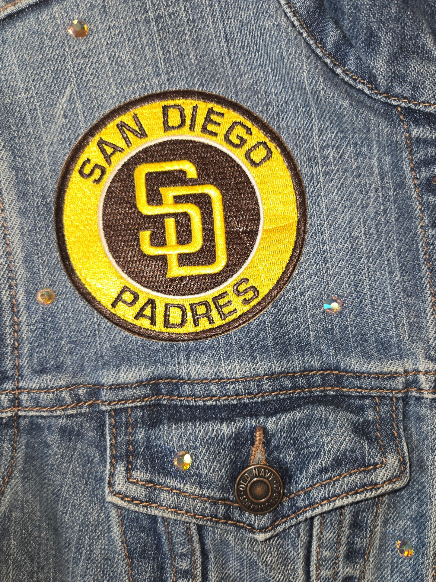 San Diego Padres Rhinestone Denim Jacket