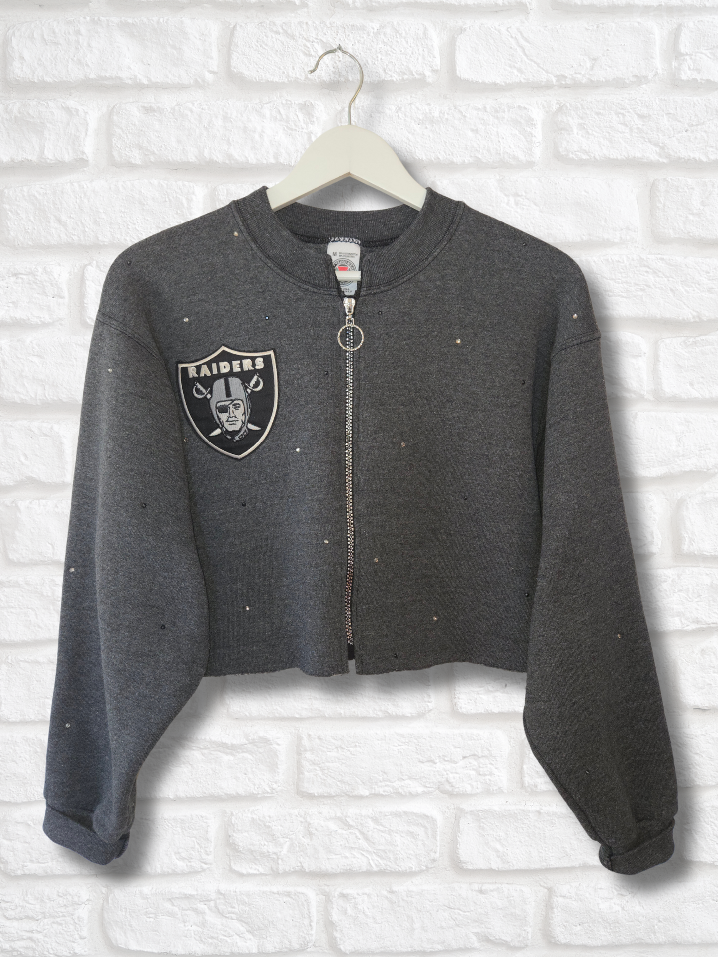 Las Vegas Raiders Crop Zip-Up Sweatshirt