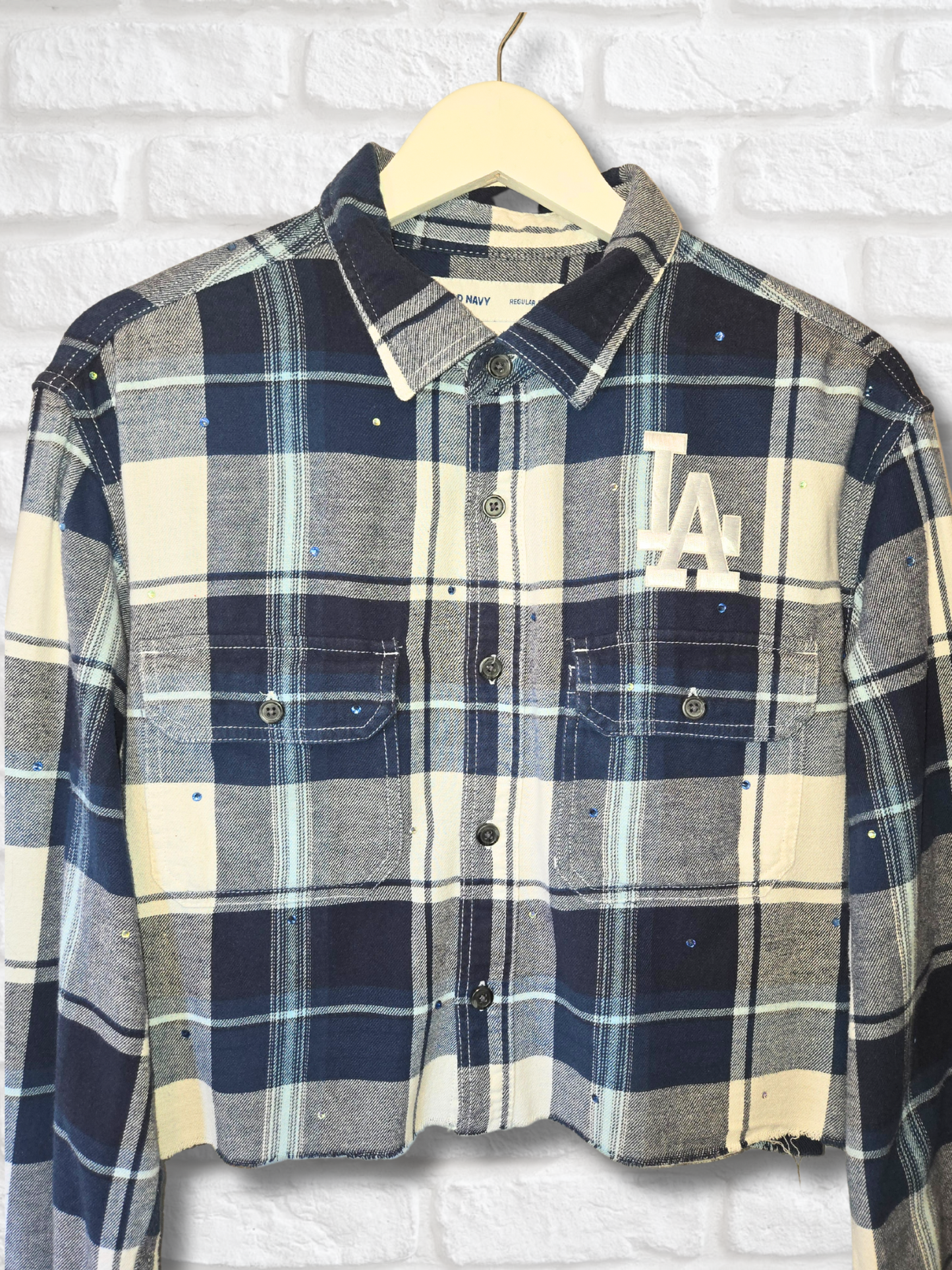 Los Angeles Dodgers Crop Flannel