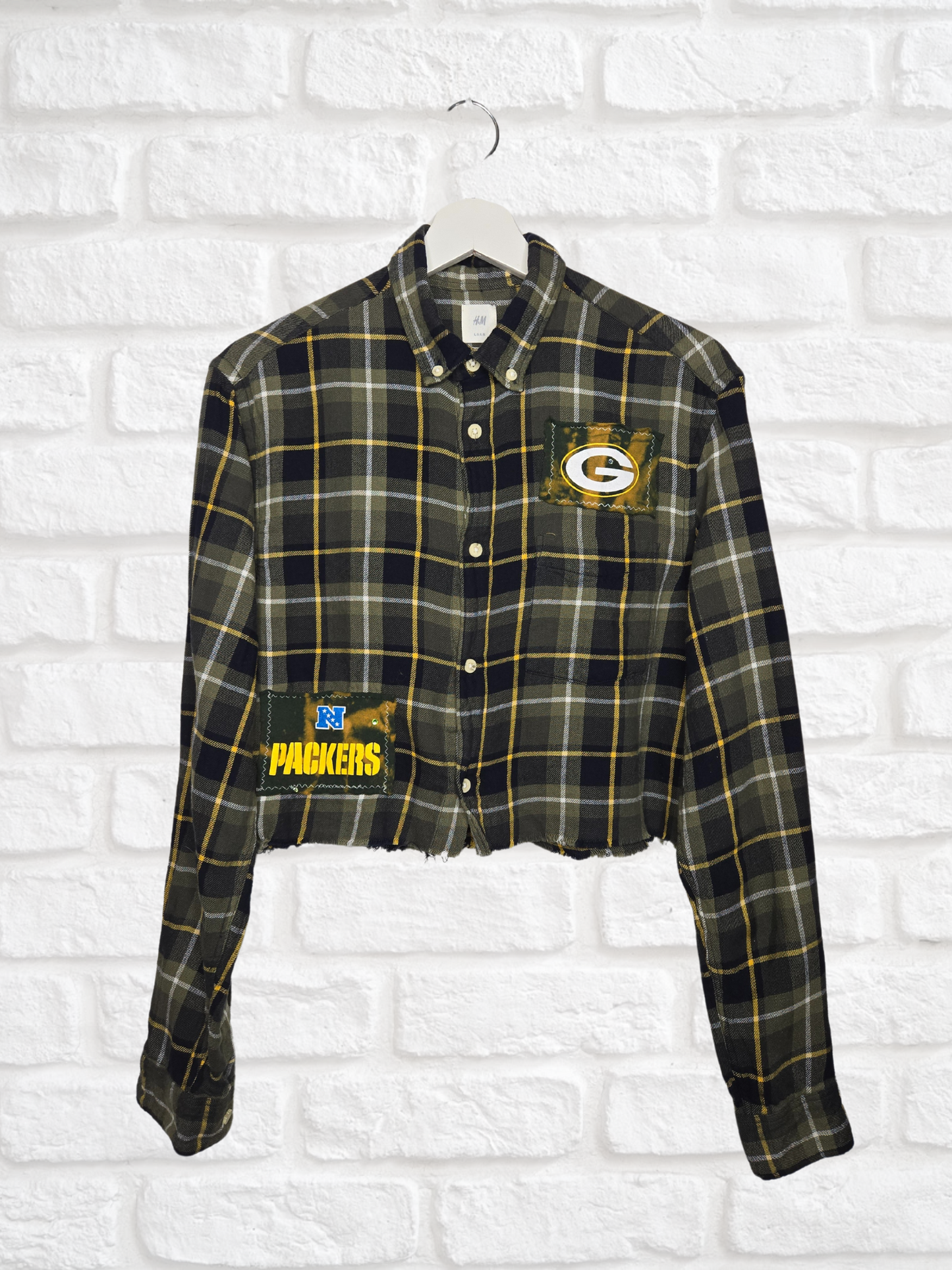 Green Bay Packers Crop Flannel