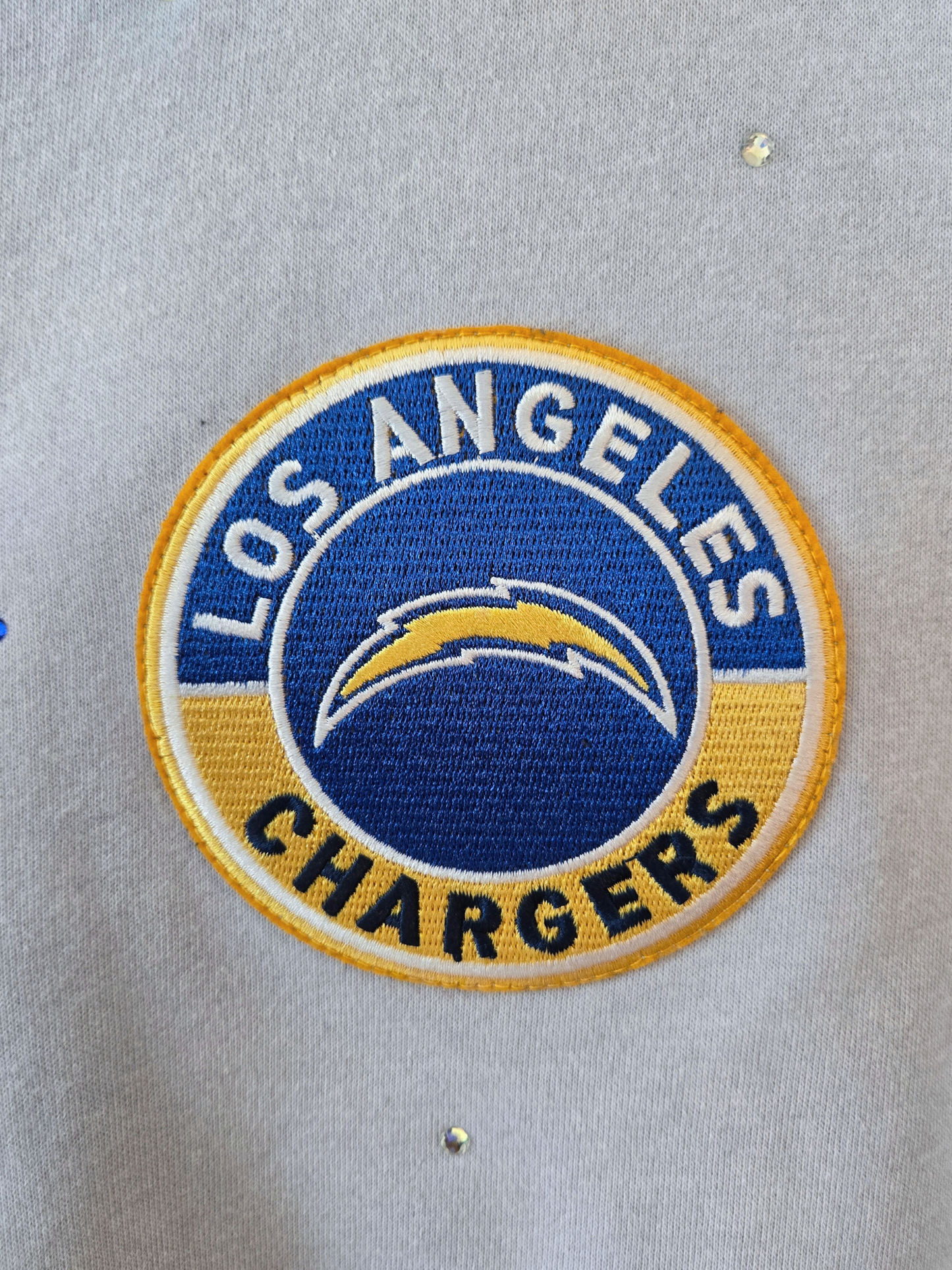 Los Angeles Chargers Crop Zip-Up Sweatshirt