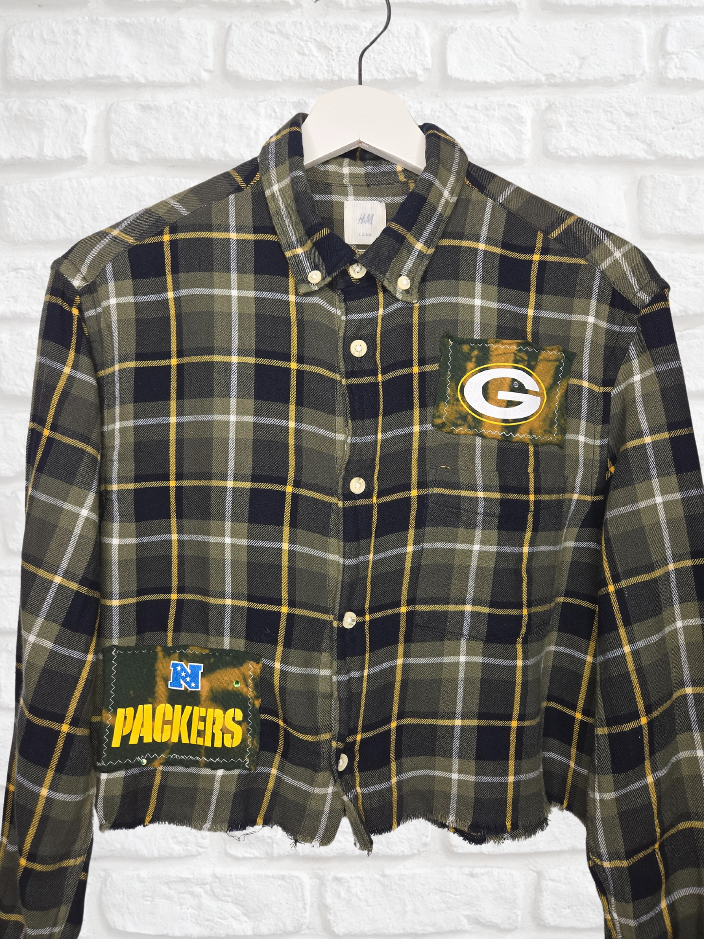 Green Bay Packers Crop Flannel