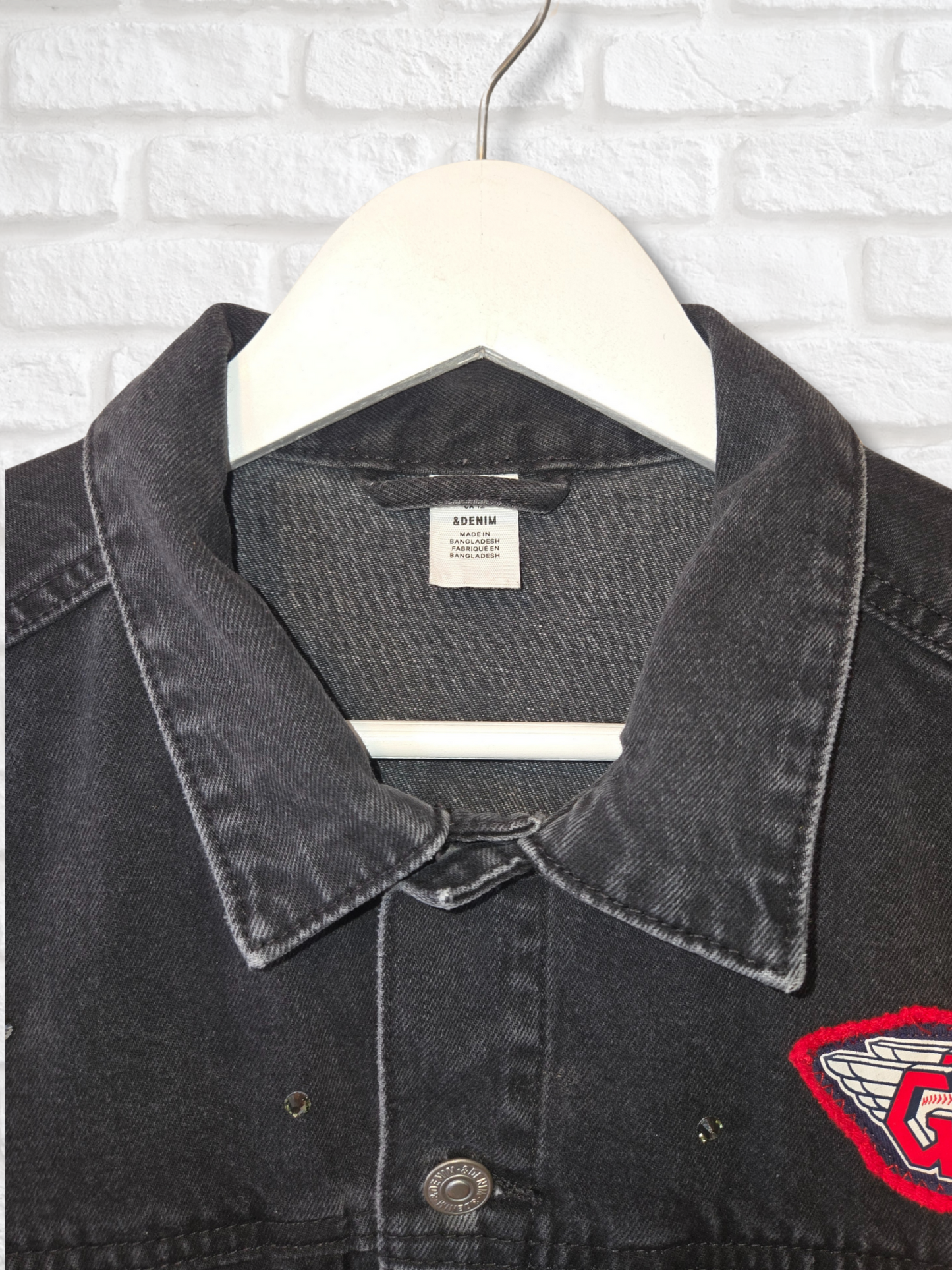 Cleveland Guardians Crop Denim Jacket
