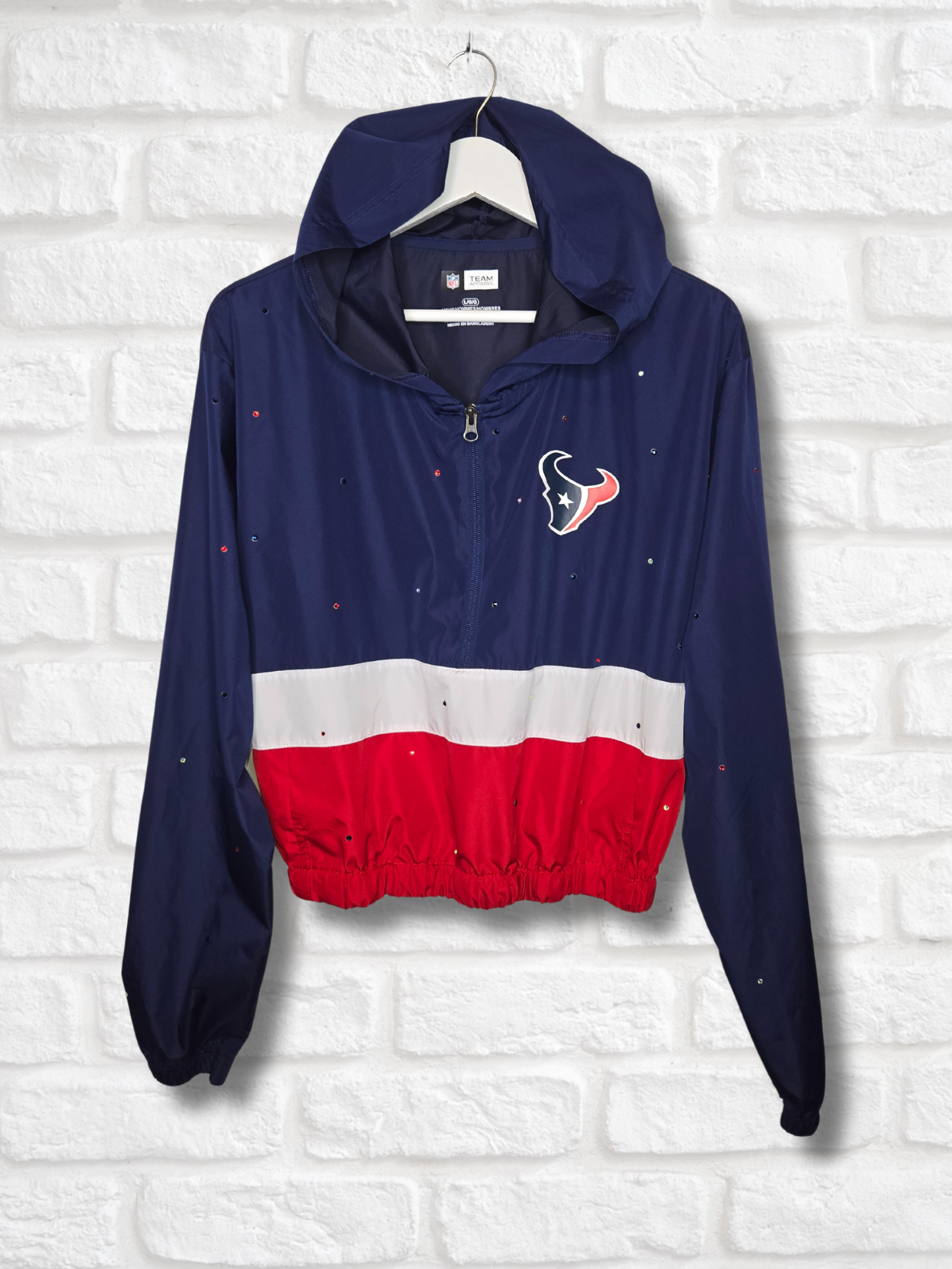 Houston Texans Crop Pullover Windbreaker