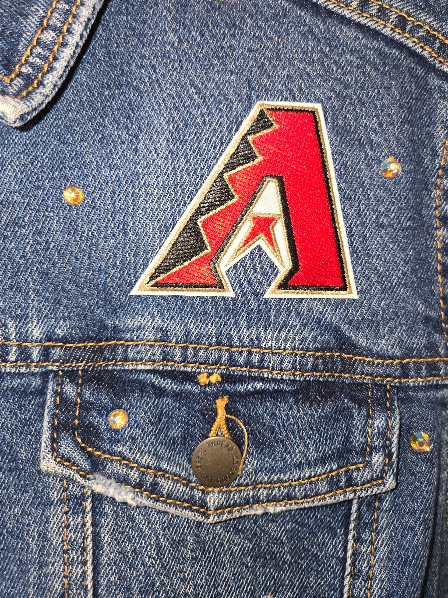 Arizona Diamondbacks Crop Denim Jacket