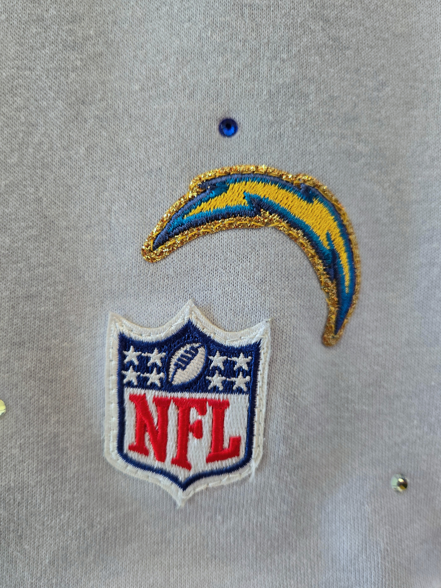 Los Angeles Chargers Crop Zip-Up Sweatshirt