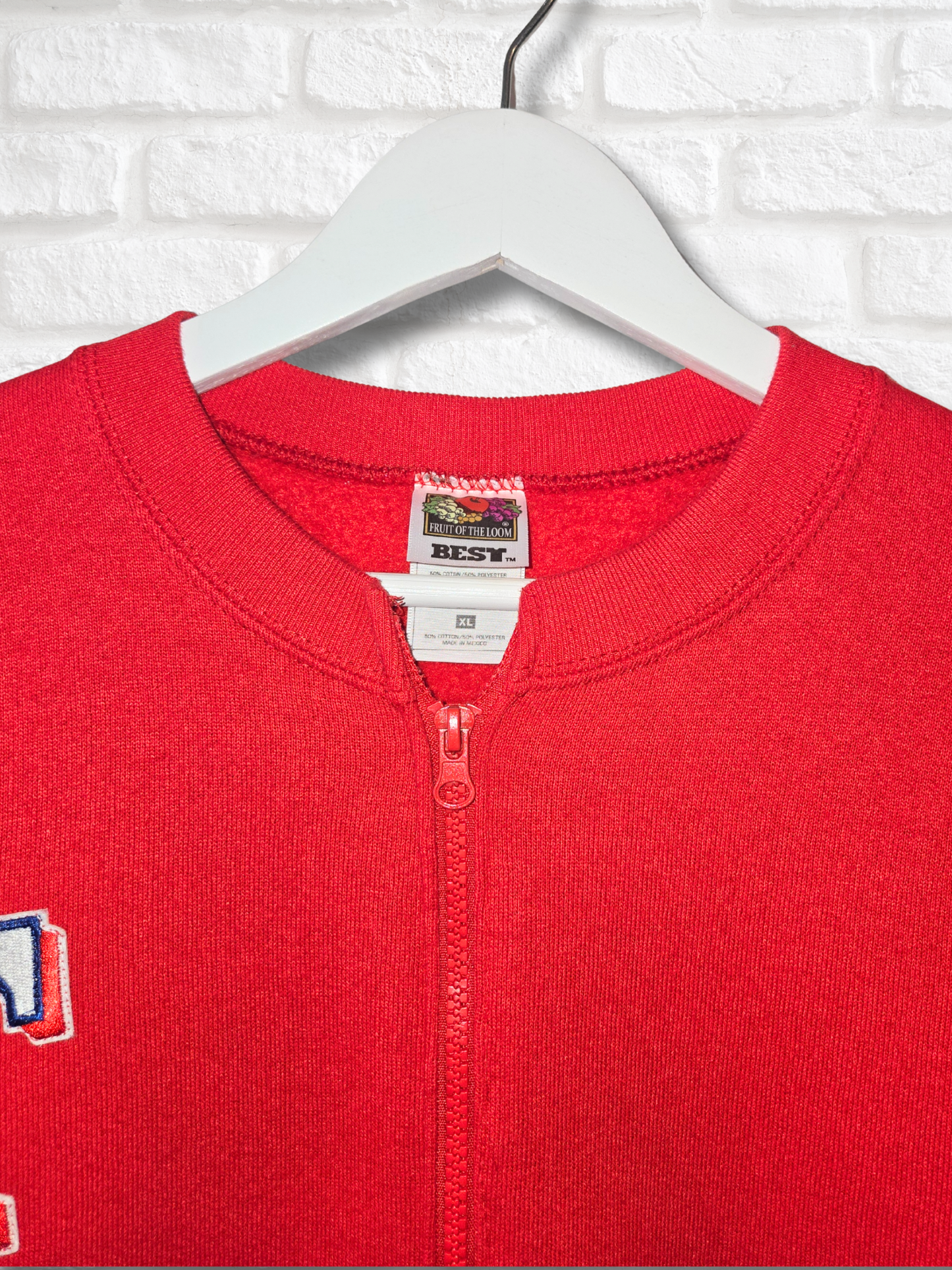 Texas Rangers Zip-Up Crop Sweatshirt