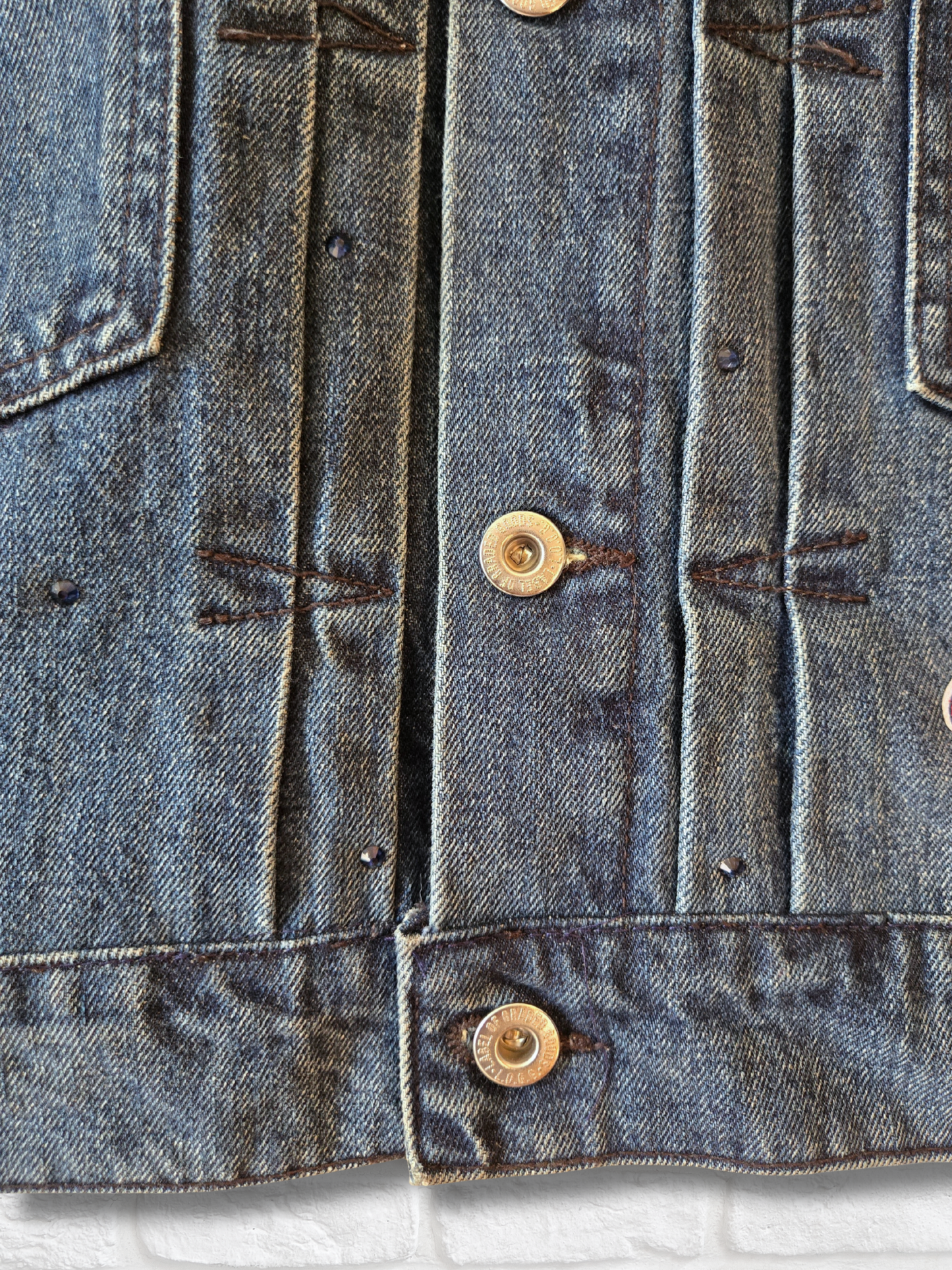 Philadelphia Phillies Rhinestone Crop Denim Jacket