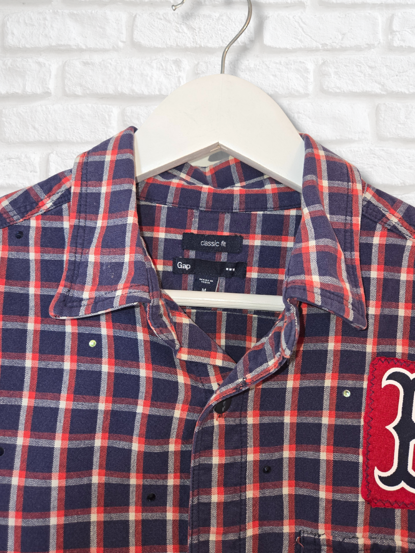 Boston Red Sox Crop Flannel