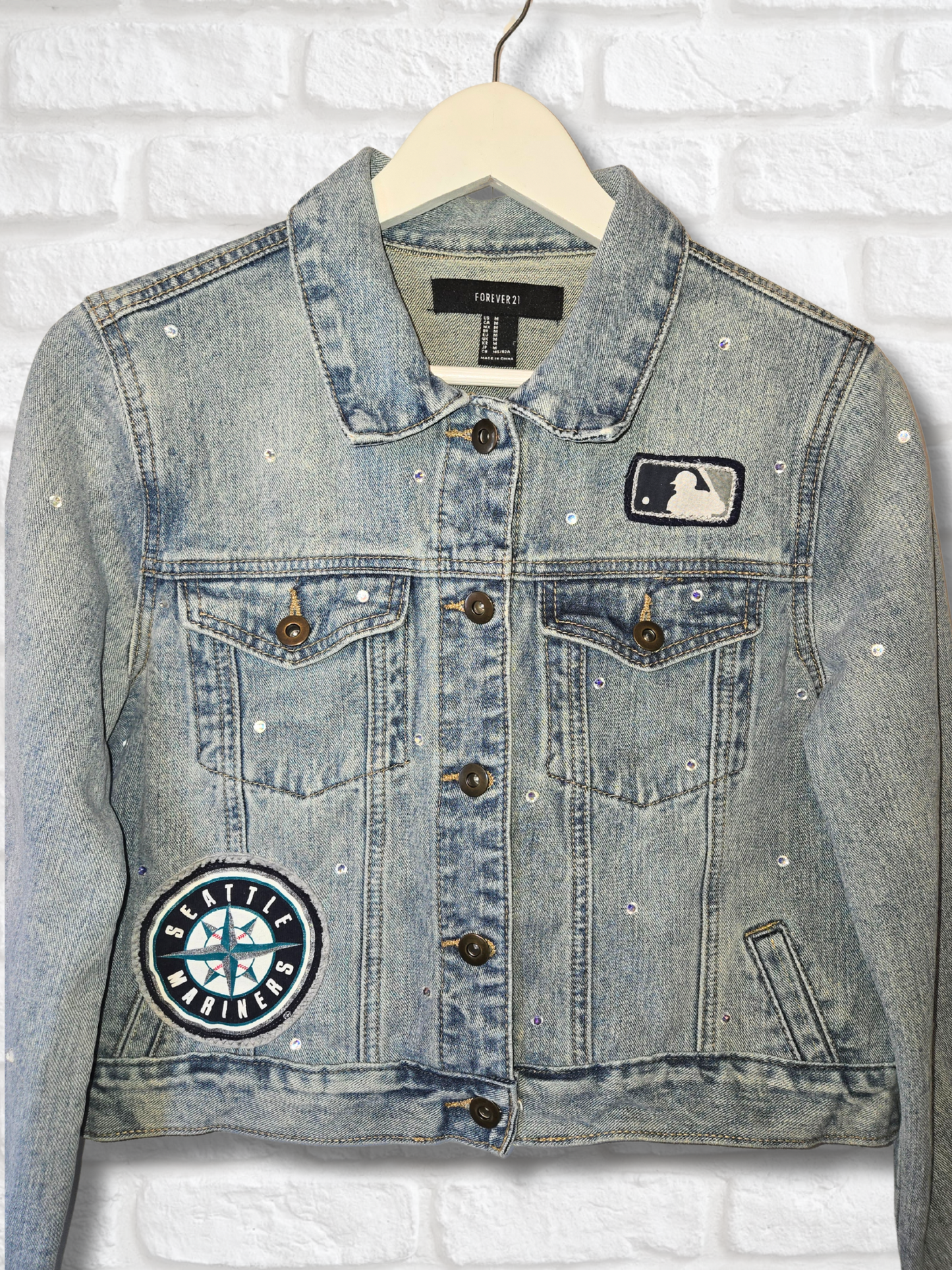 Seattle Mariners Crop Denim Jacket