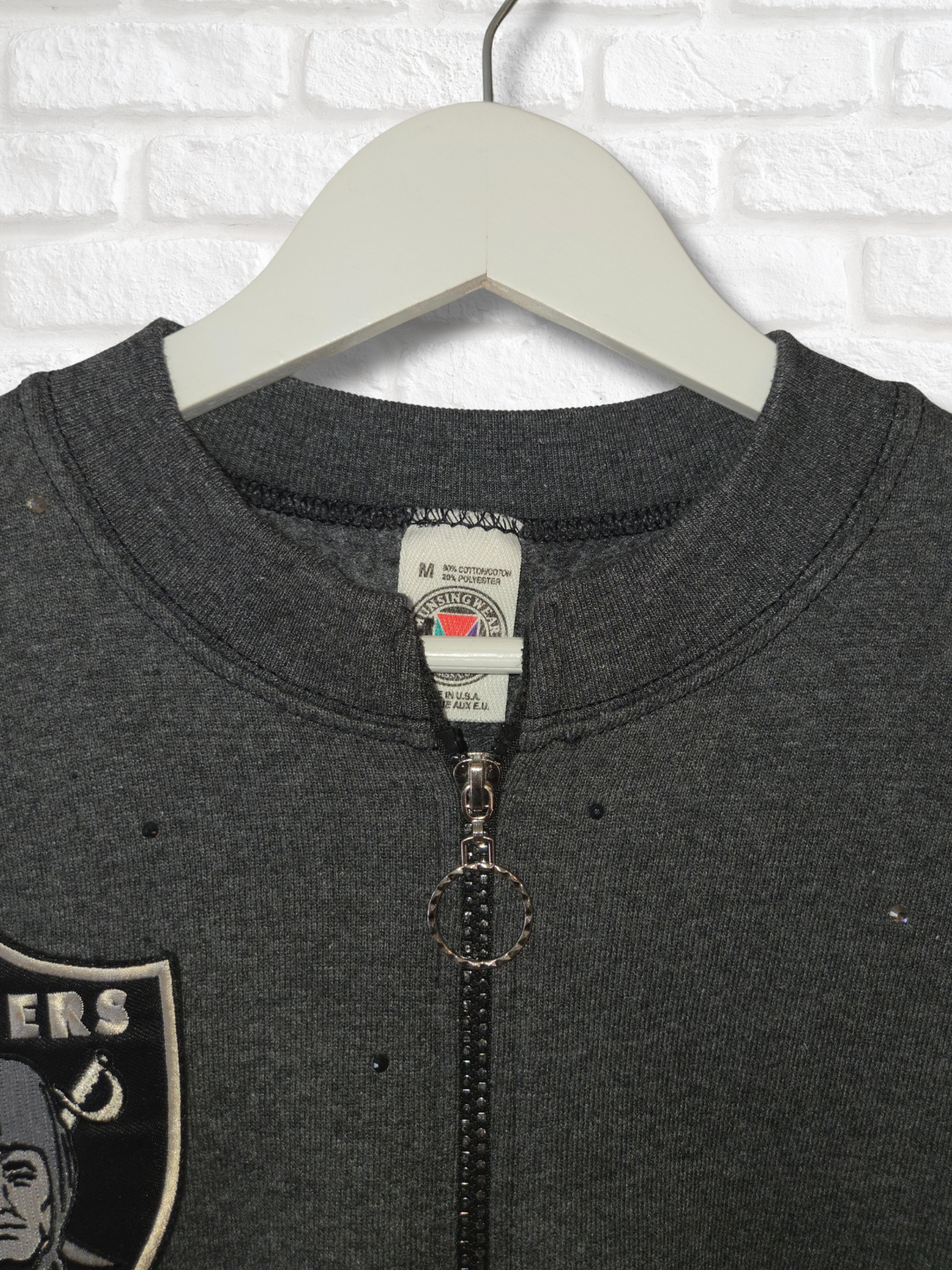 Las Vegas Raiders Crop Zip-Up Sweatshirt