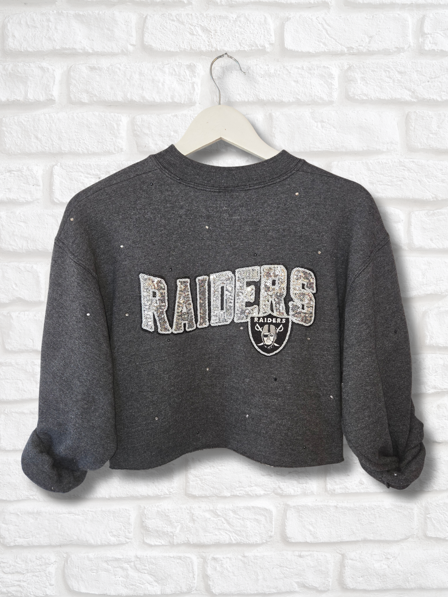 Las Vegas Raiders Crop Zip-Up Sweatshirt