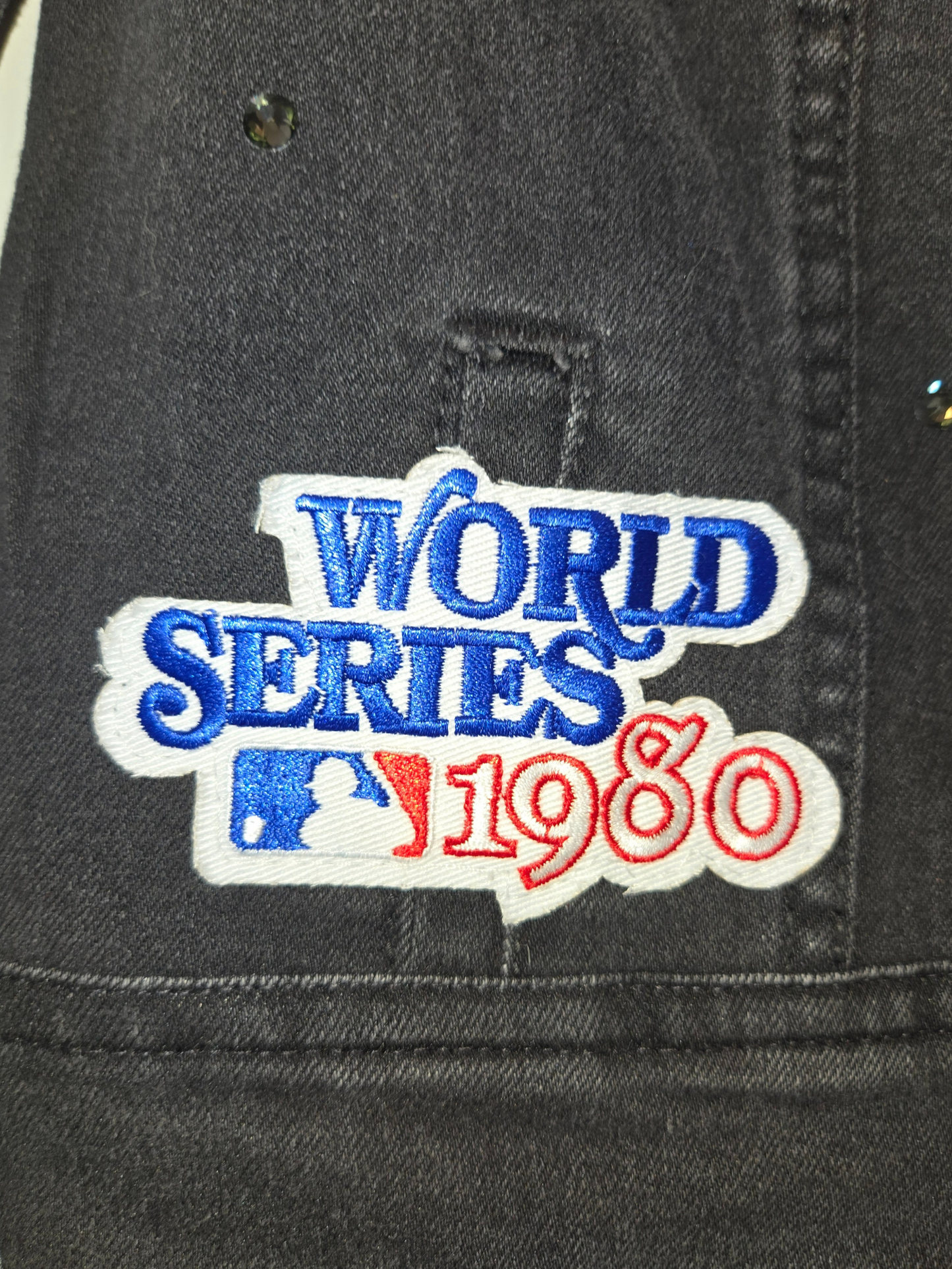 Los Angeles Dodgers Crop Denim Jacket