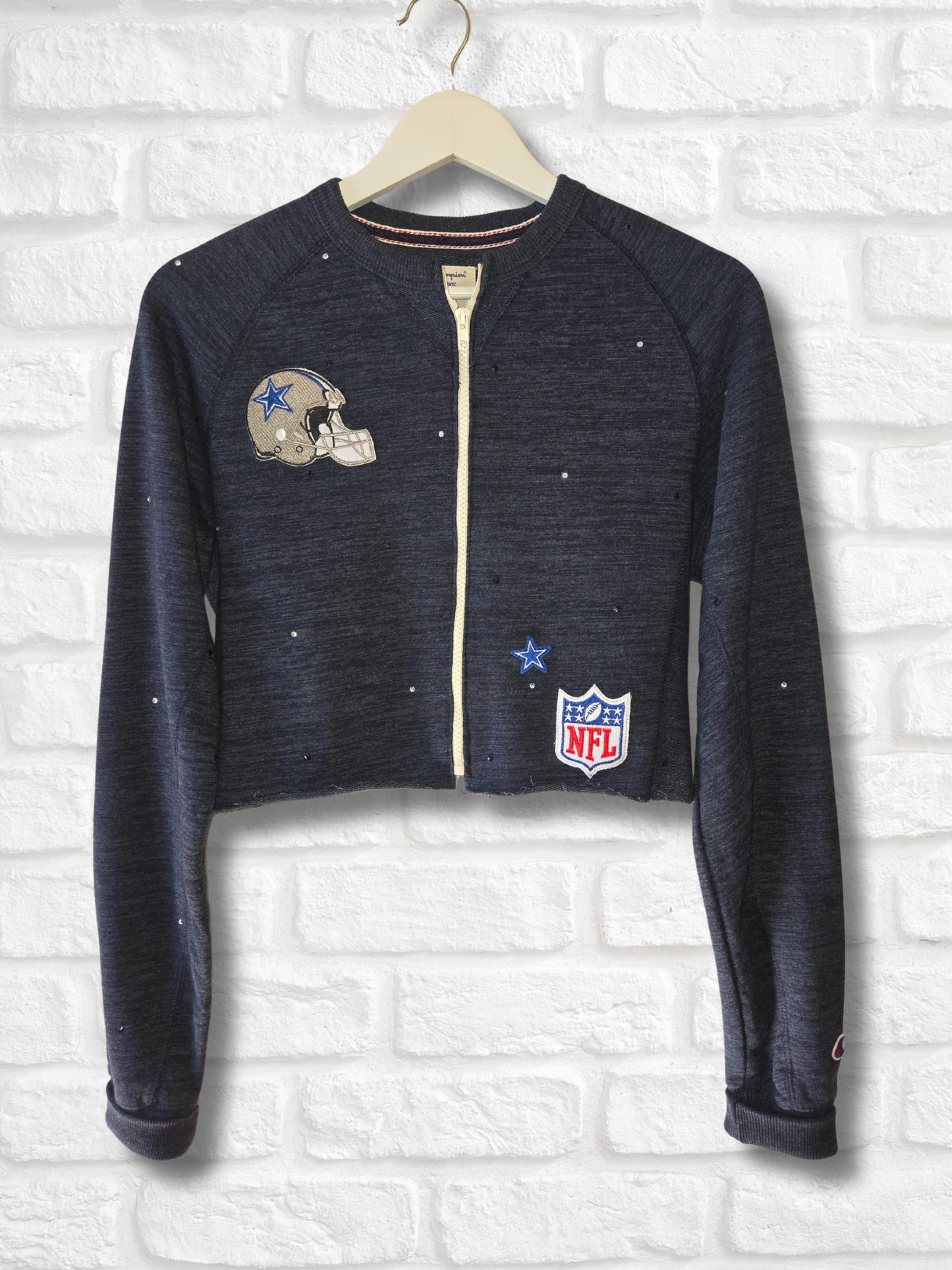 Dallas Cowboys Crop Zip-Up Sweatshirt