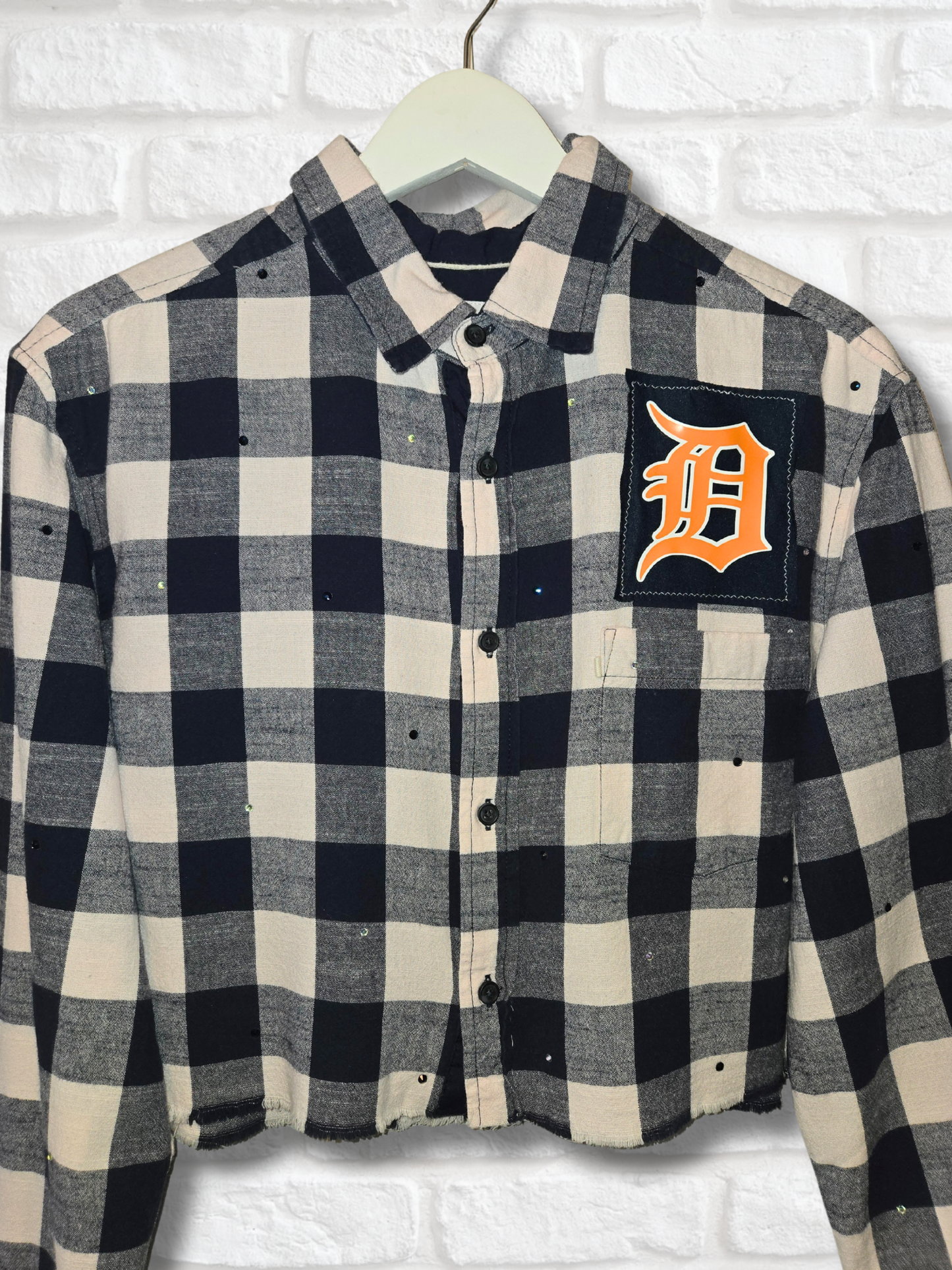 Detroit Tigers Crop Flannel