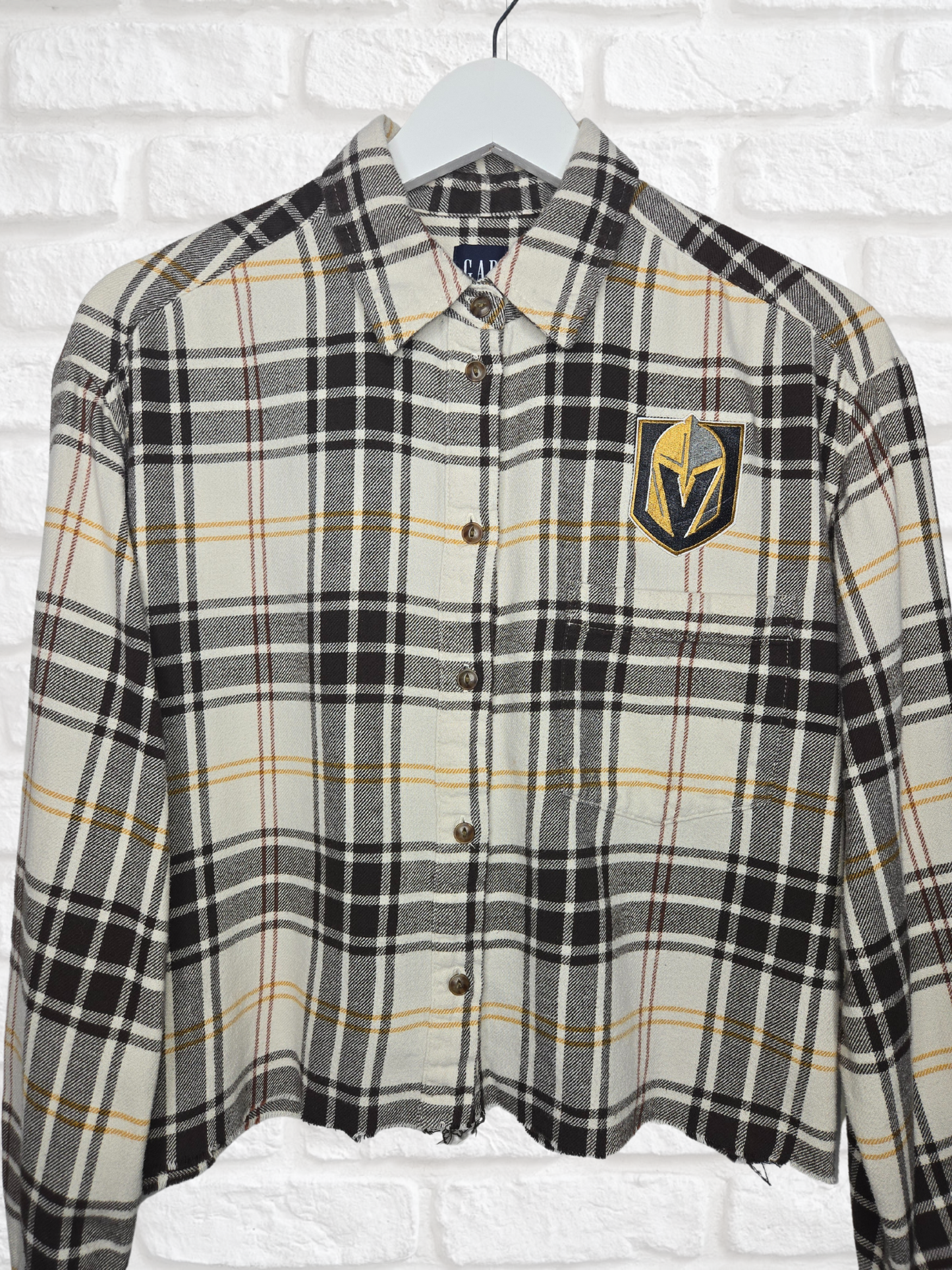 Vegas Golden Knights Crop Flannel
