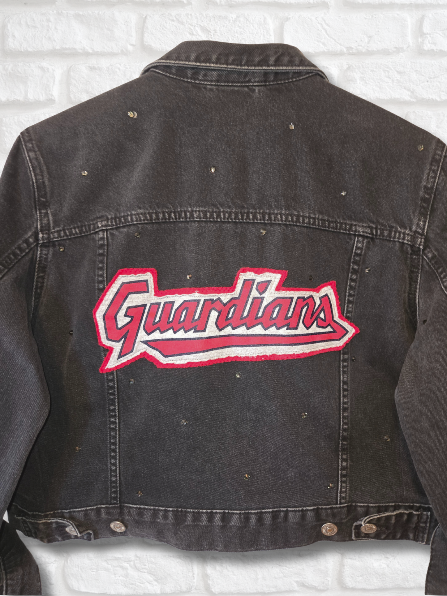 Cleveland Guardians Crop Denim Jacket