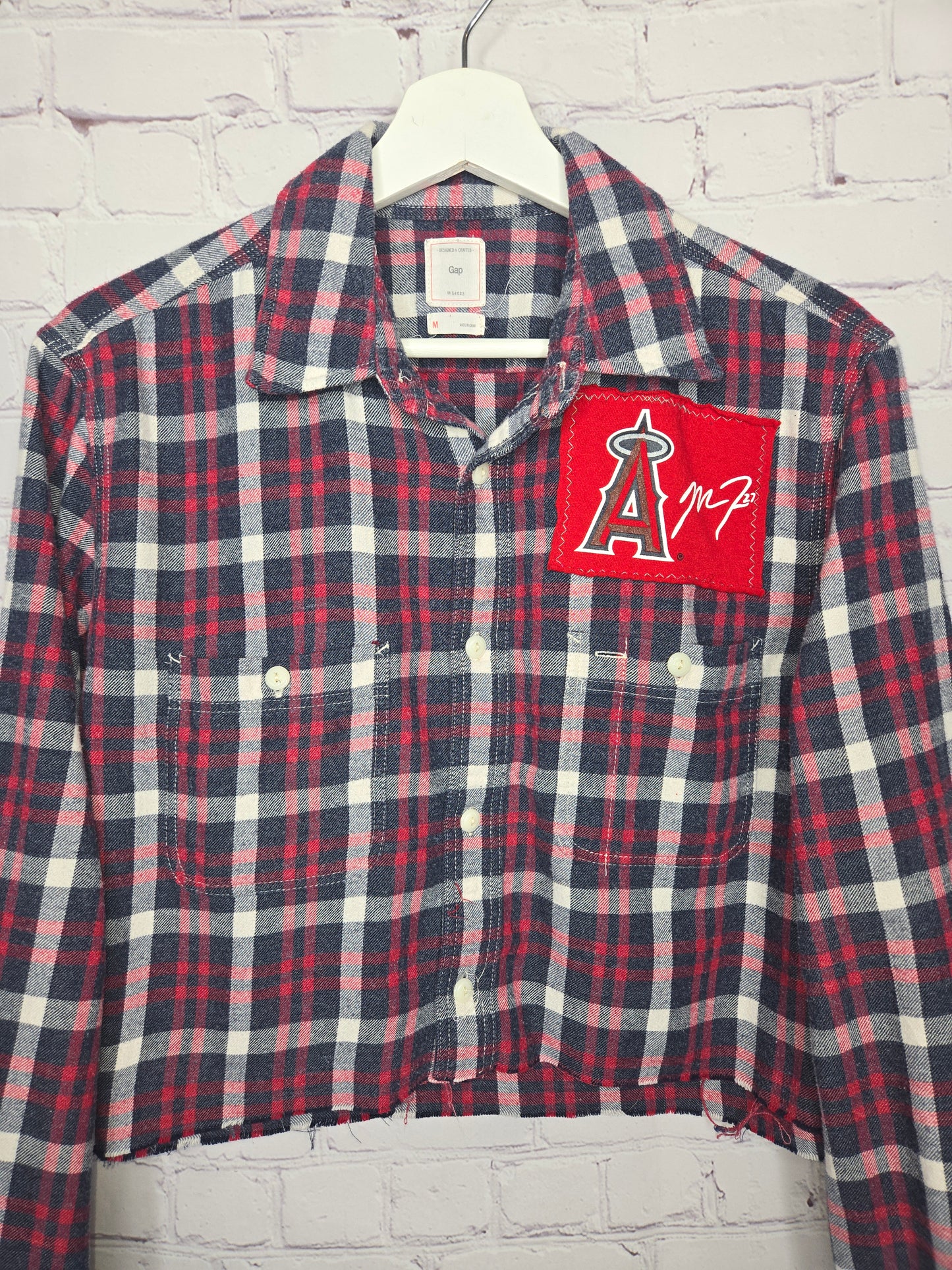 Los Angeles Angels Crop Flannel