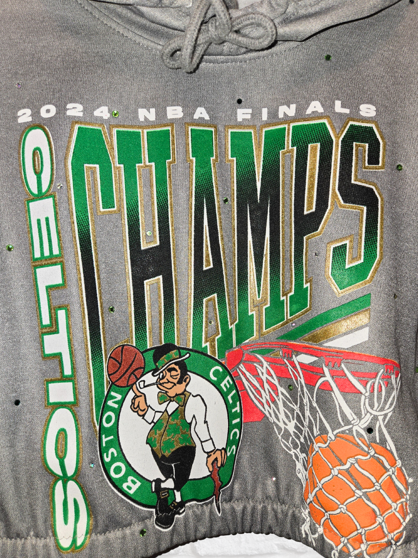 Boston Celtics Crop Hoodie