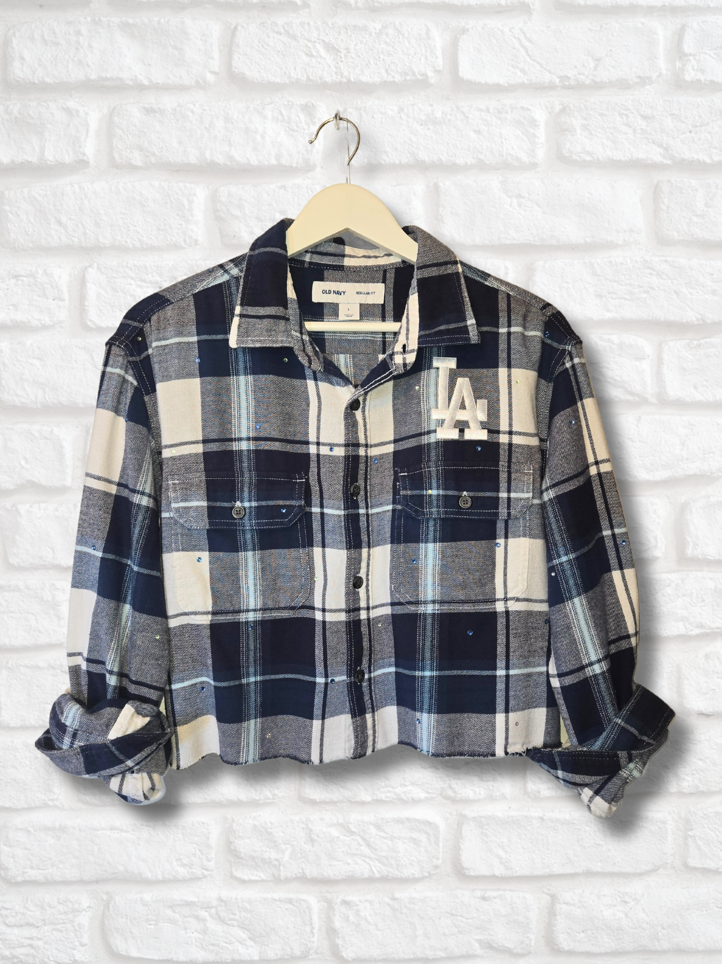 Los Angeles Dodgers Crop Flannel