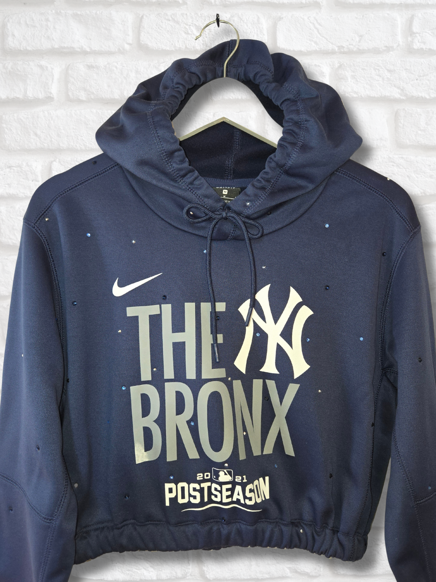 New York Yankees Crop Hoodie