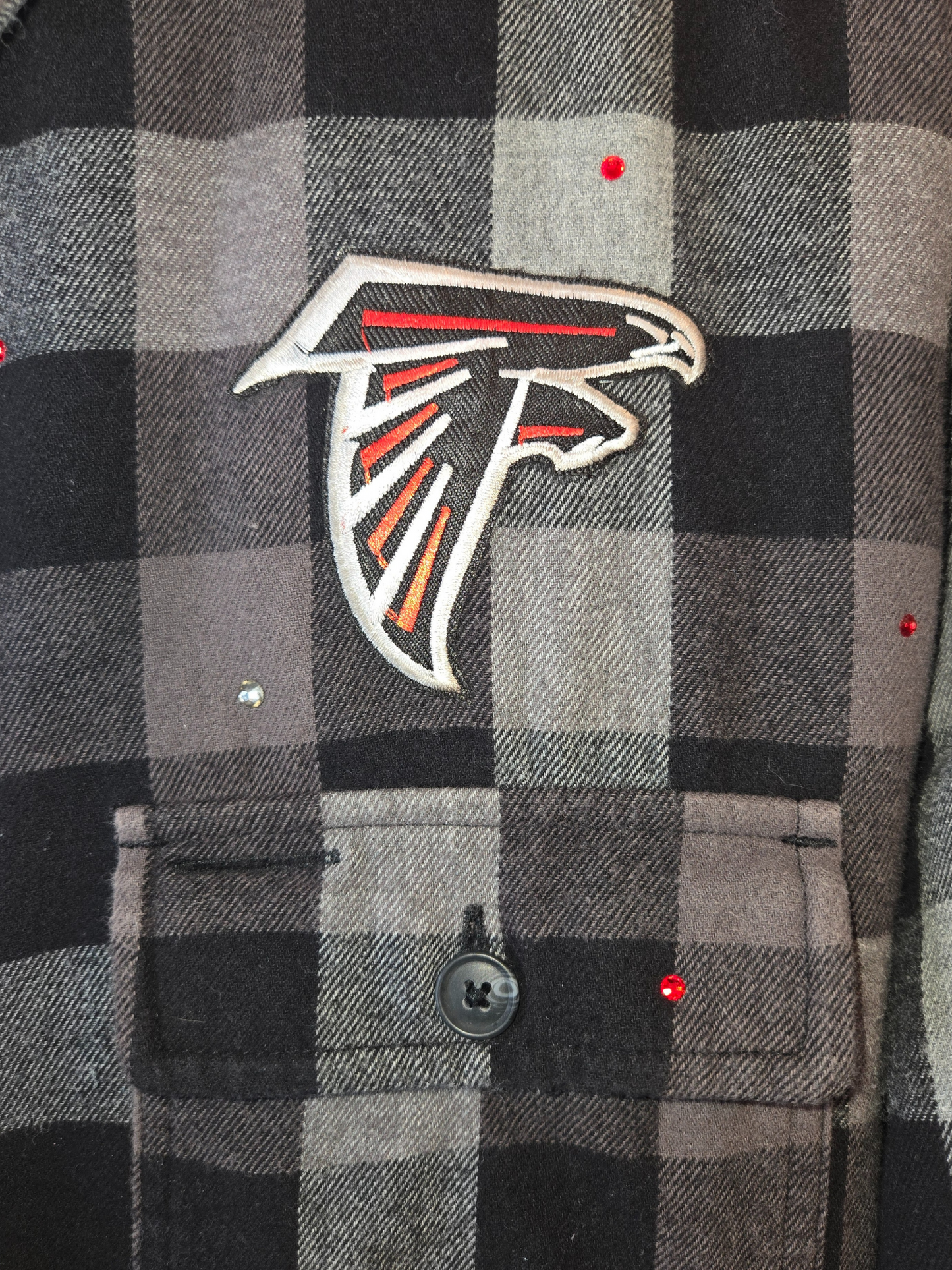 Atlanta Falcons Crop Flannel