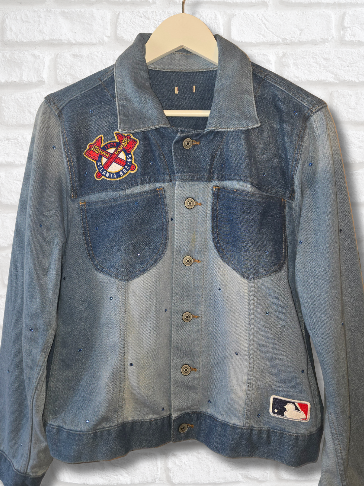 Atlanta Braves Rhinestone Denim Jacket