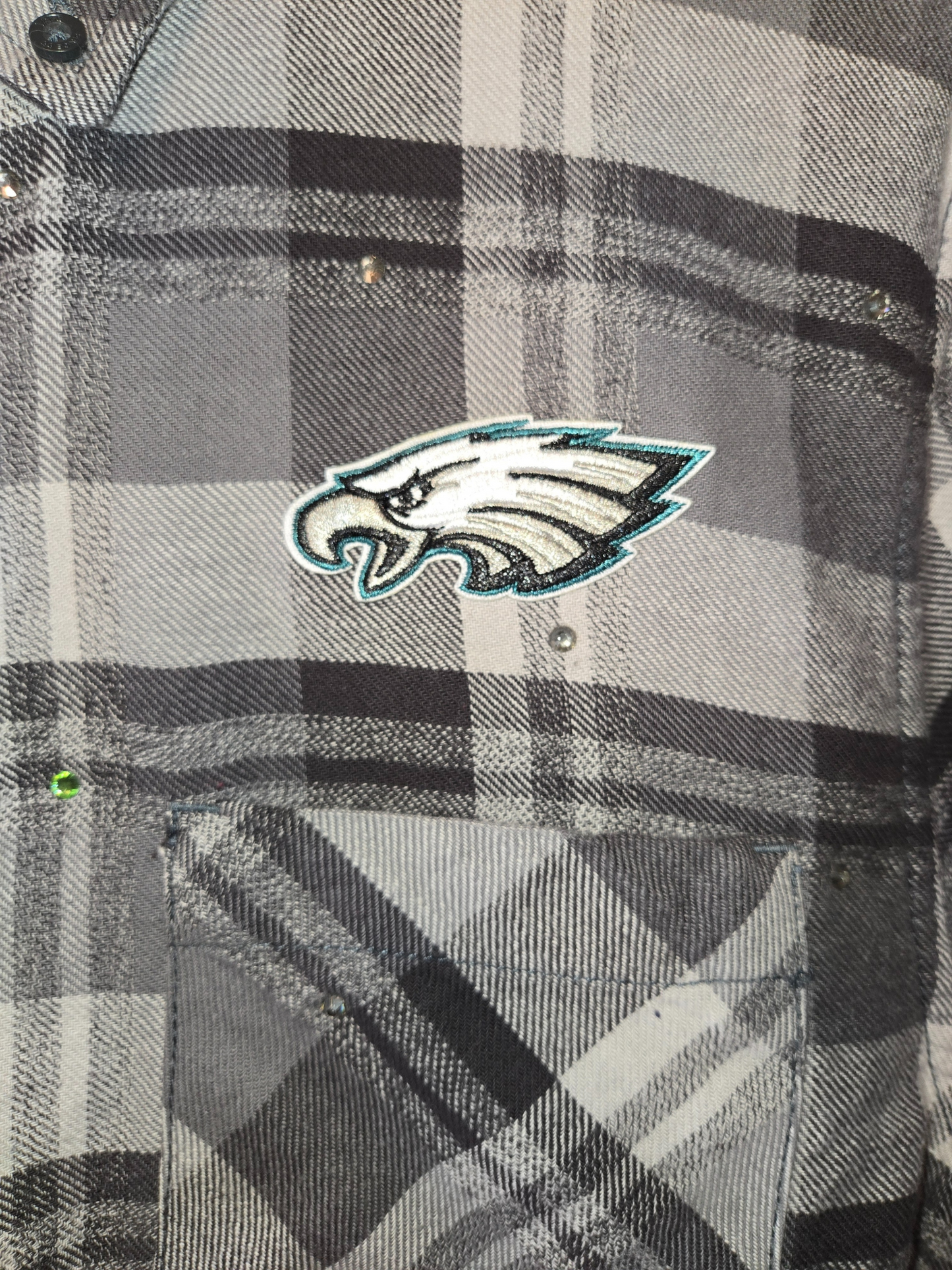 Philadelphia Eagles Crop Flannel